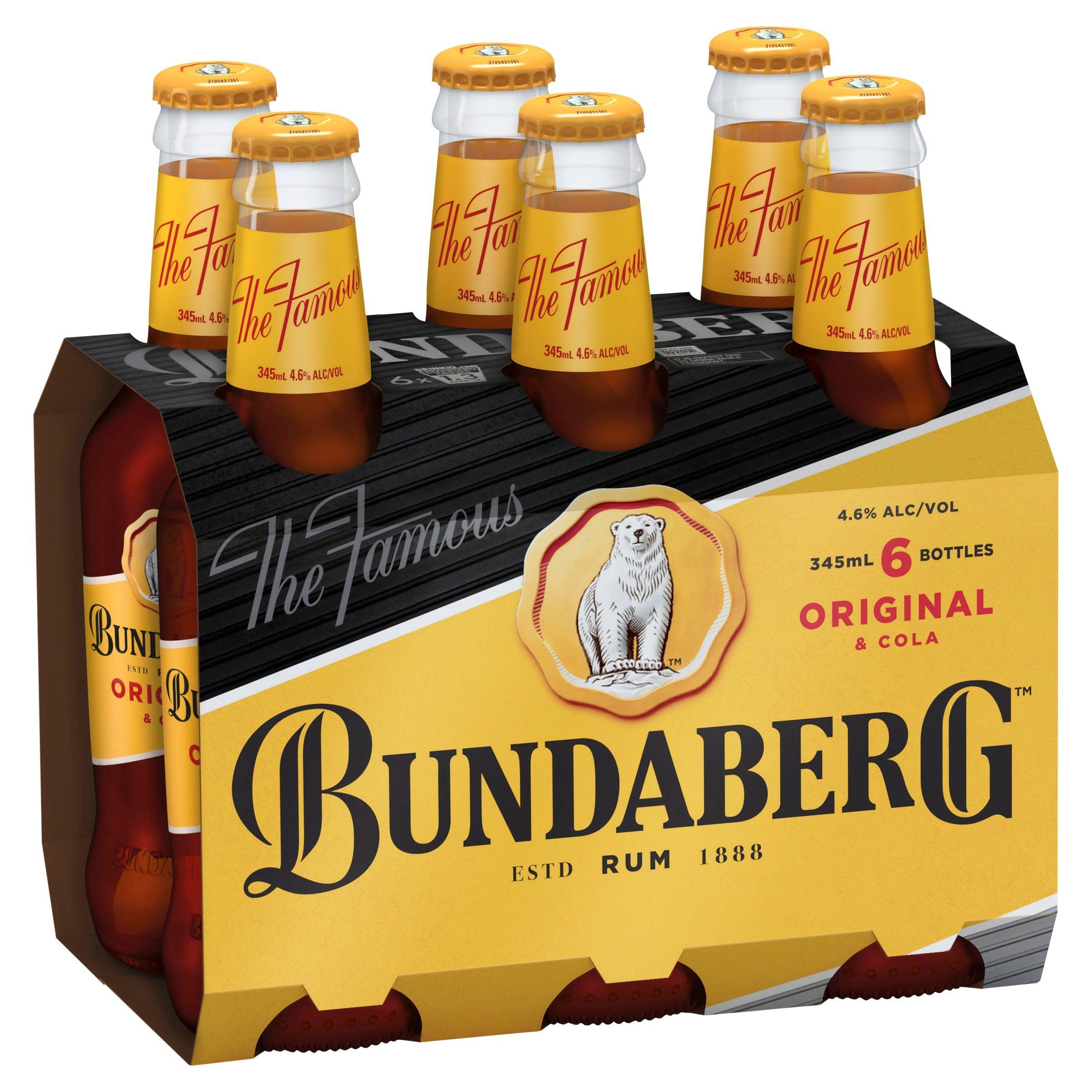 Bundaberg U.P Rum & Cola Bottle 345mL - Harry's Liquor