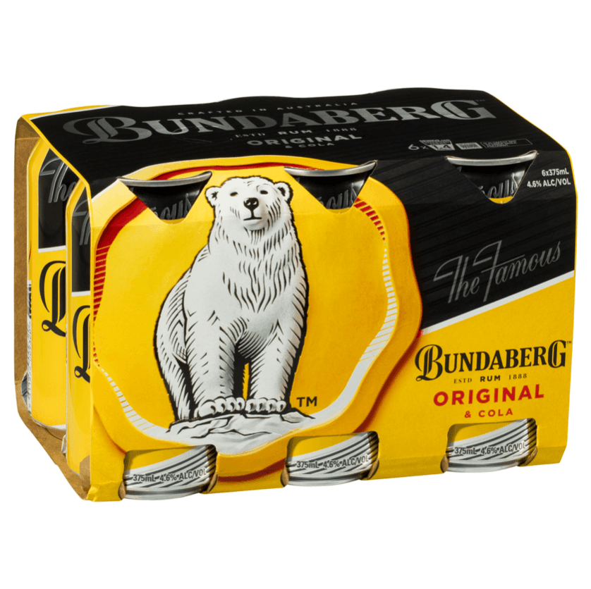 Bundaberg U.P Rum & Cola Can 375mL - Harry's Liquor