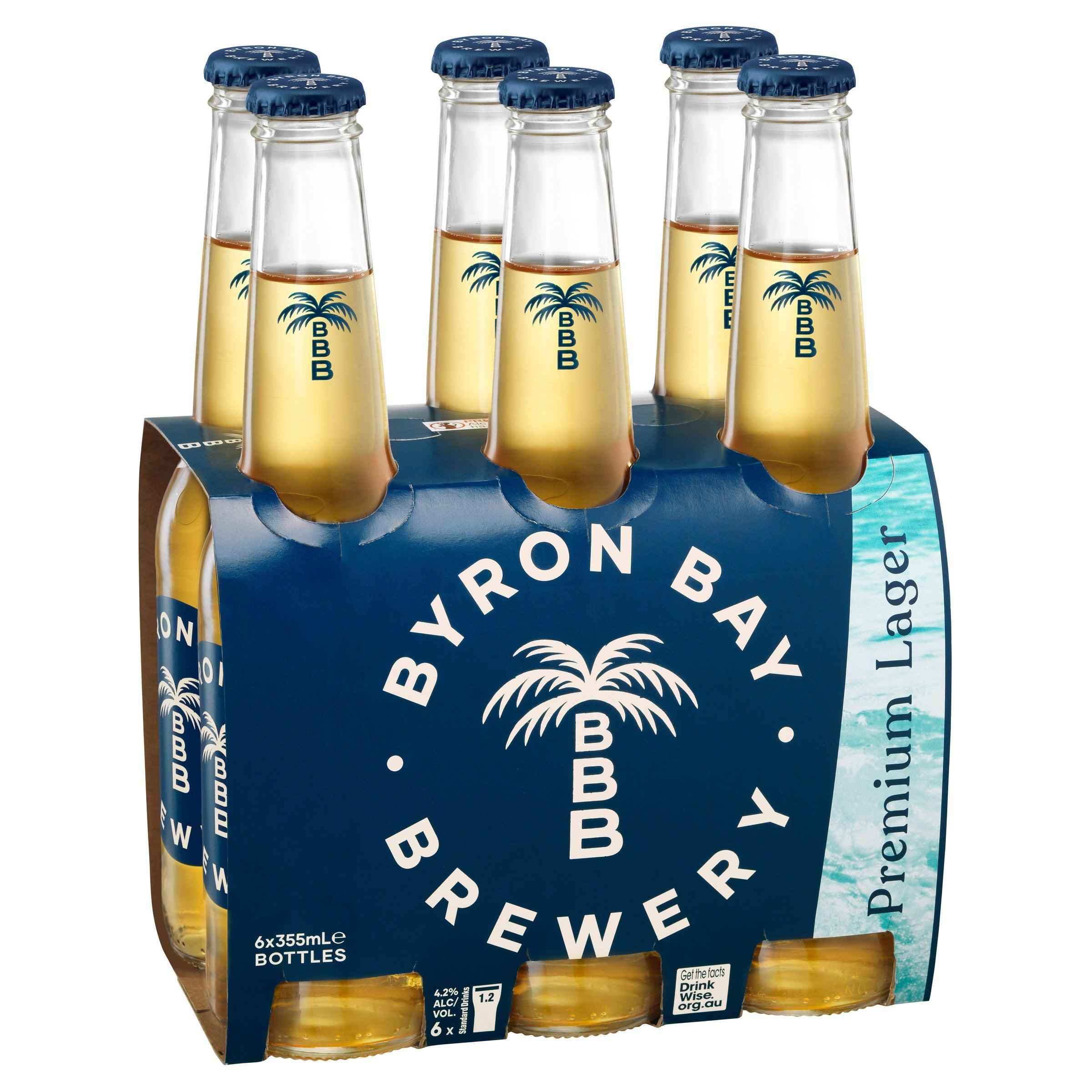 Byron Bay Brewery Premium Lager Bottle 355mL - Harry's Liquor