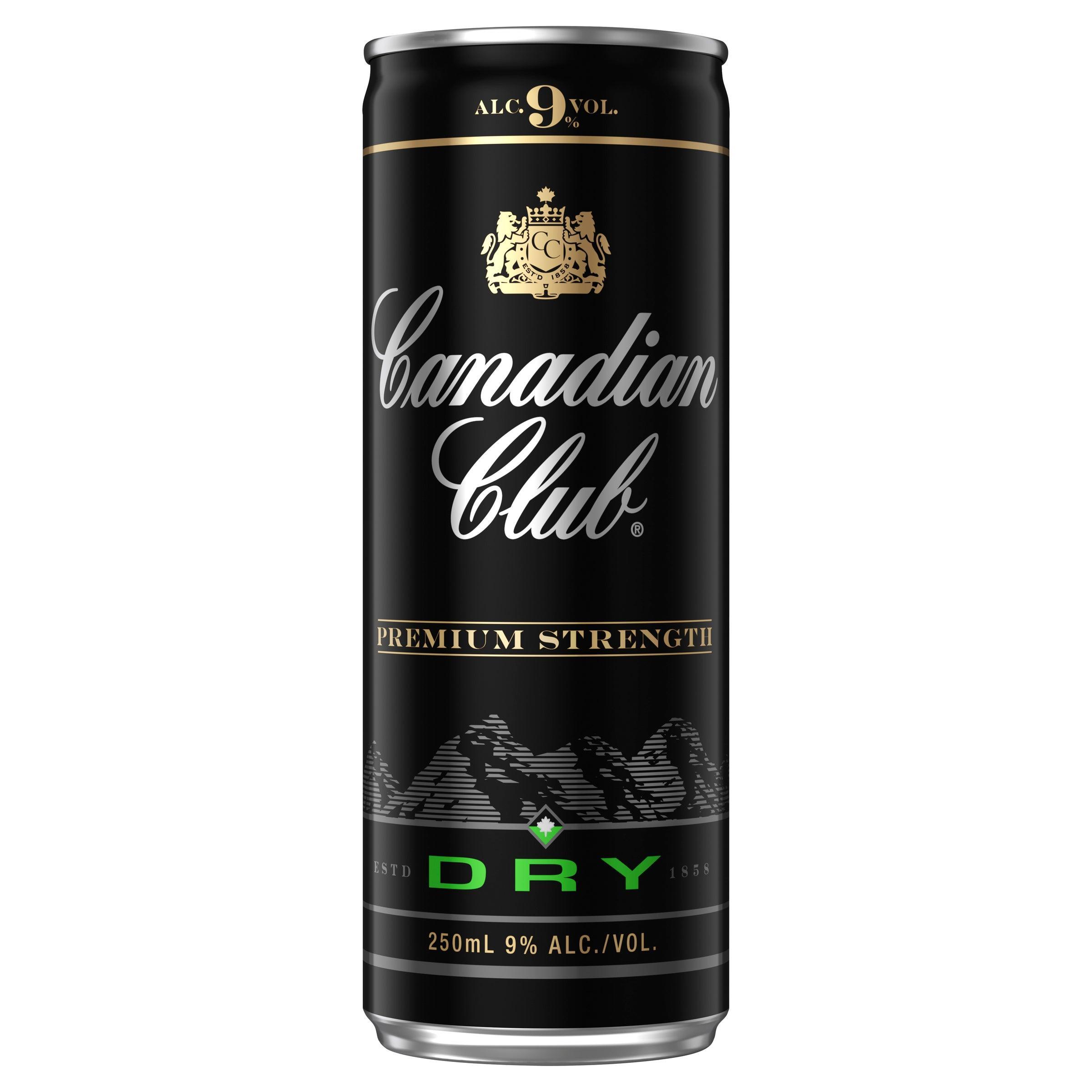 Canadian Club Premium Whisky & Dry 9% Can 250mL - Harry's Liquor