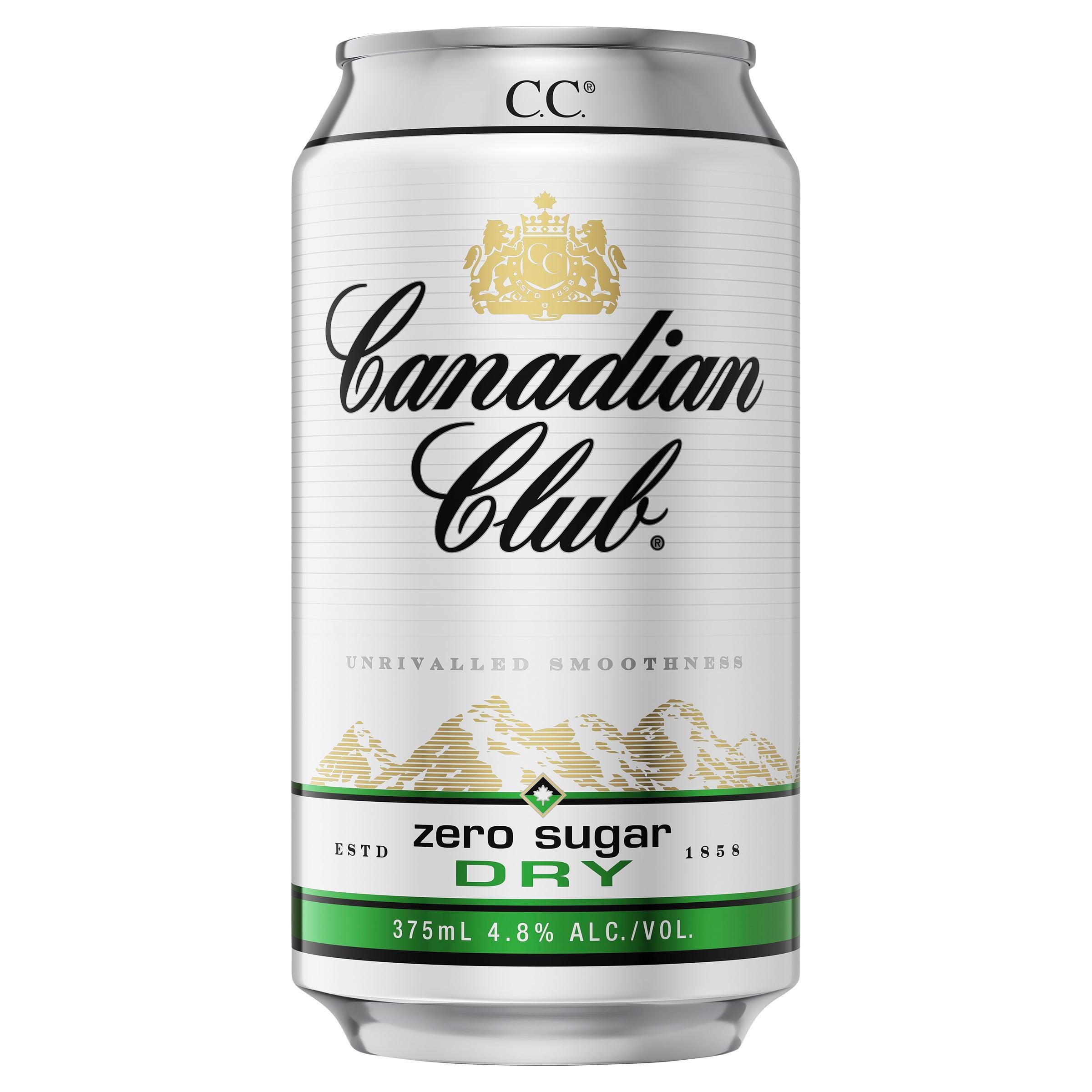 Canadian Club Whisky & Zero Sugar Dry Can 375mL - Harry's Liquor