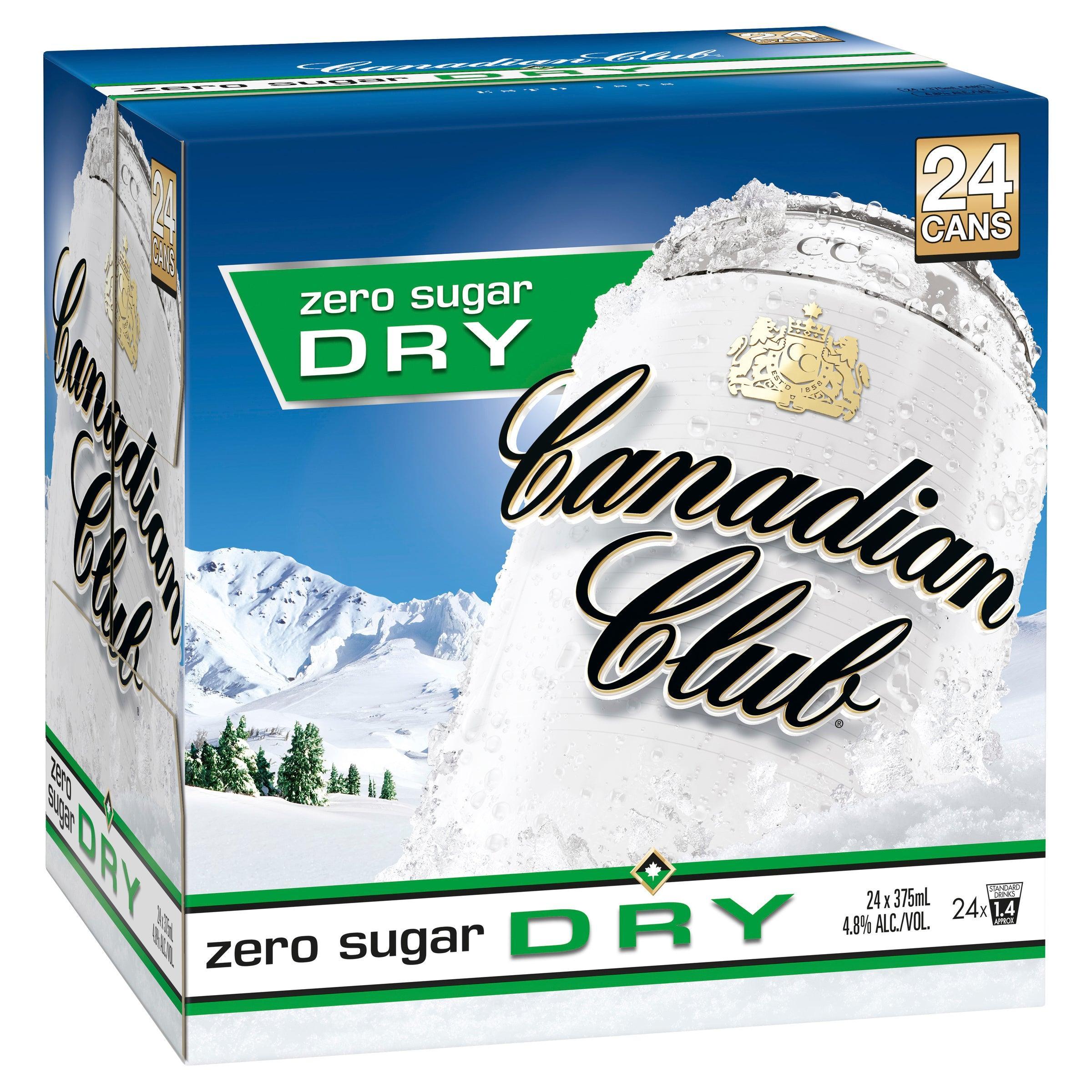 Canadian Club Whisky & Zero Sugar Dry Can 375mL - Harry's Liquor