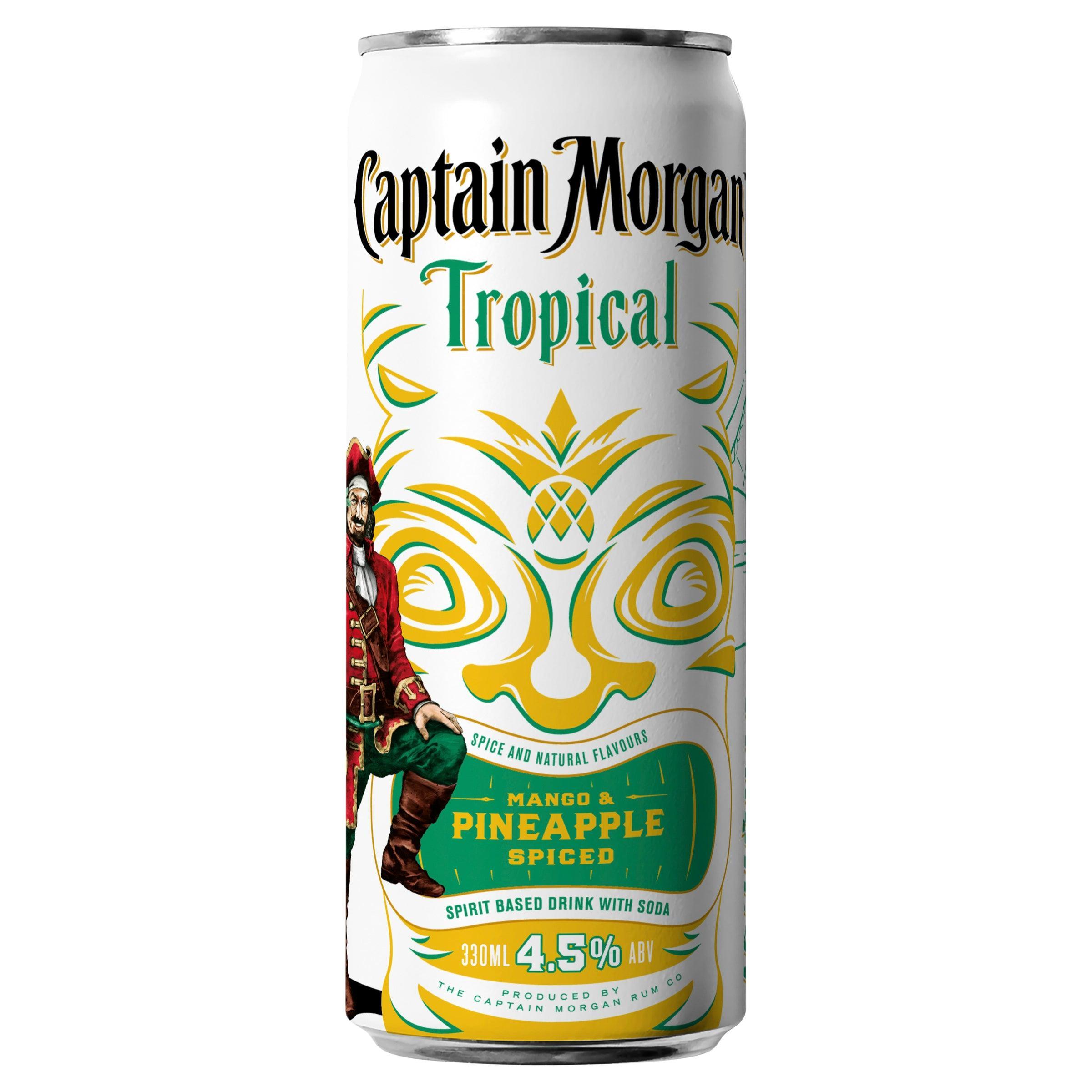 Captain Morgan Tropical Pineapple & Coconut Can 330mL - Harry's Liquor