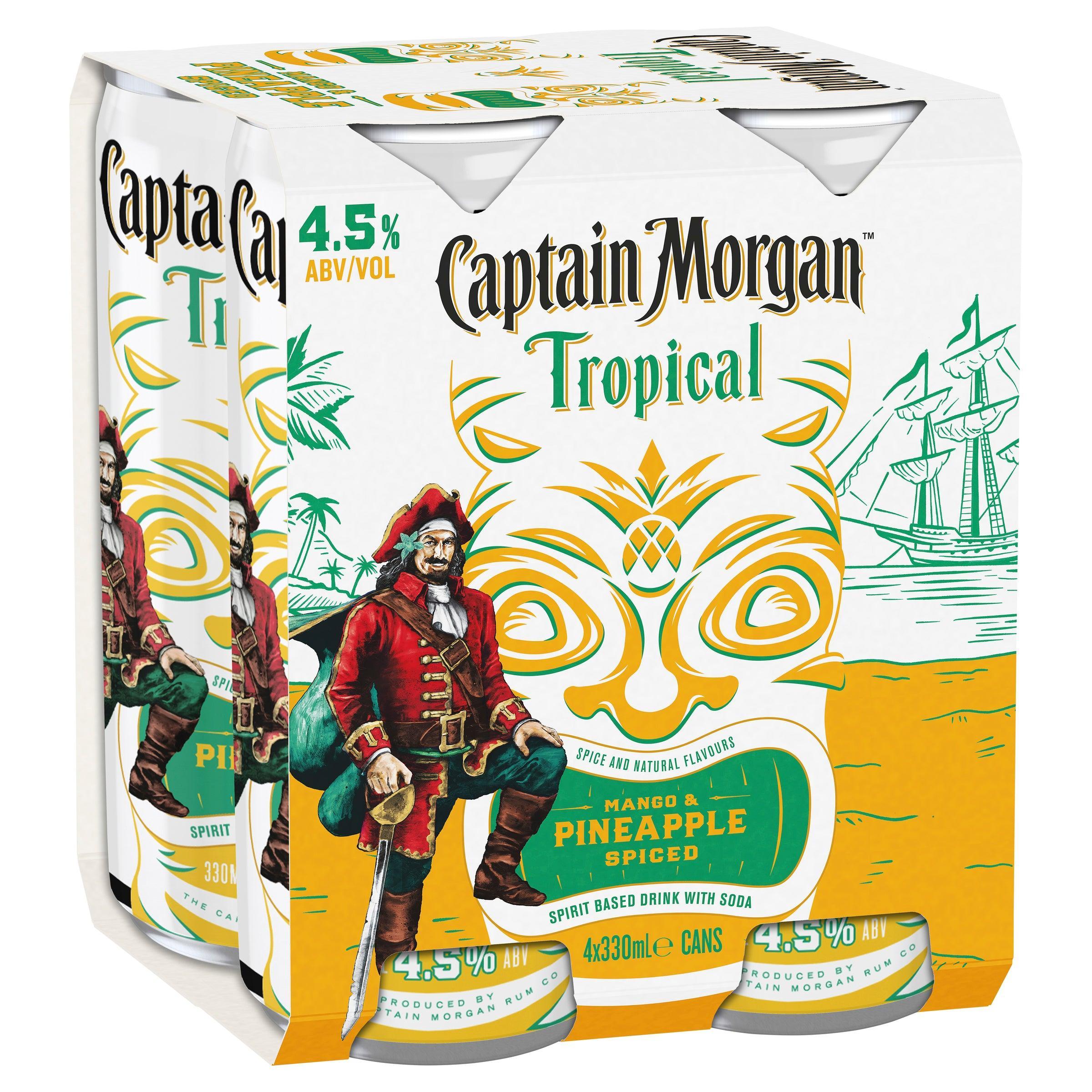 Captain Morgan Tropical Pineapple & Coconut Can 330mL - Harry's Liquor