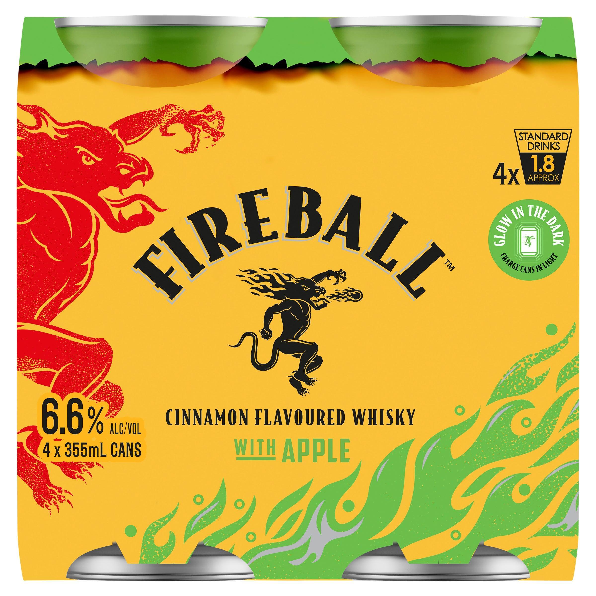 Fireball Cinnamon Whisky & Apple 6.6% Can 355mL - Harry's Liquor