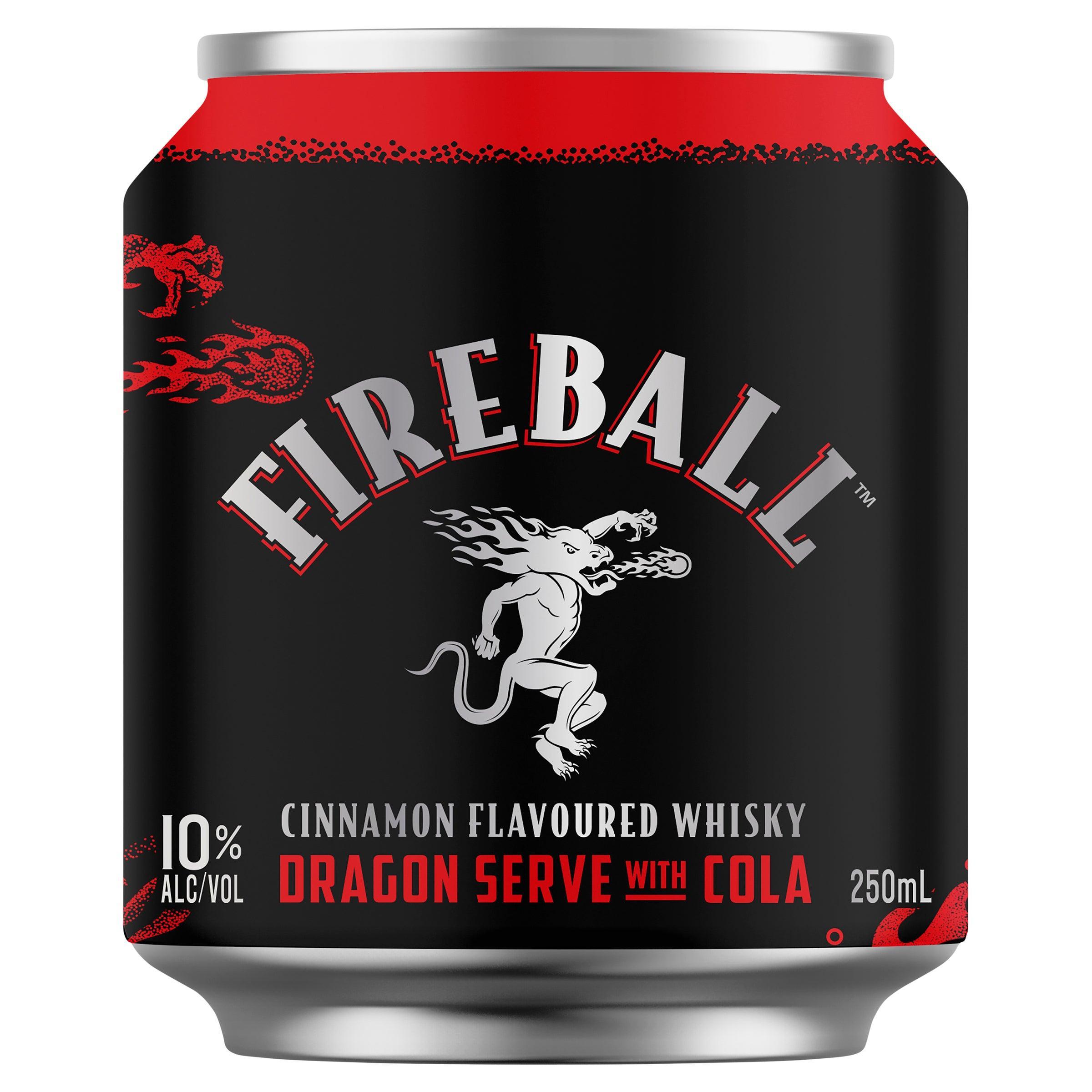 Fireball Cinnamon Whisky & Cola 10% Can 250mL - Harry's Liquor