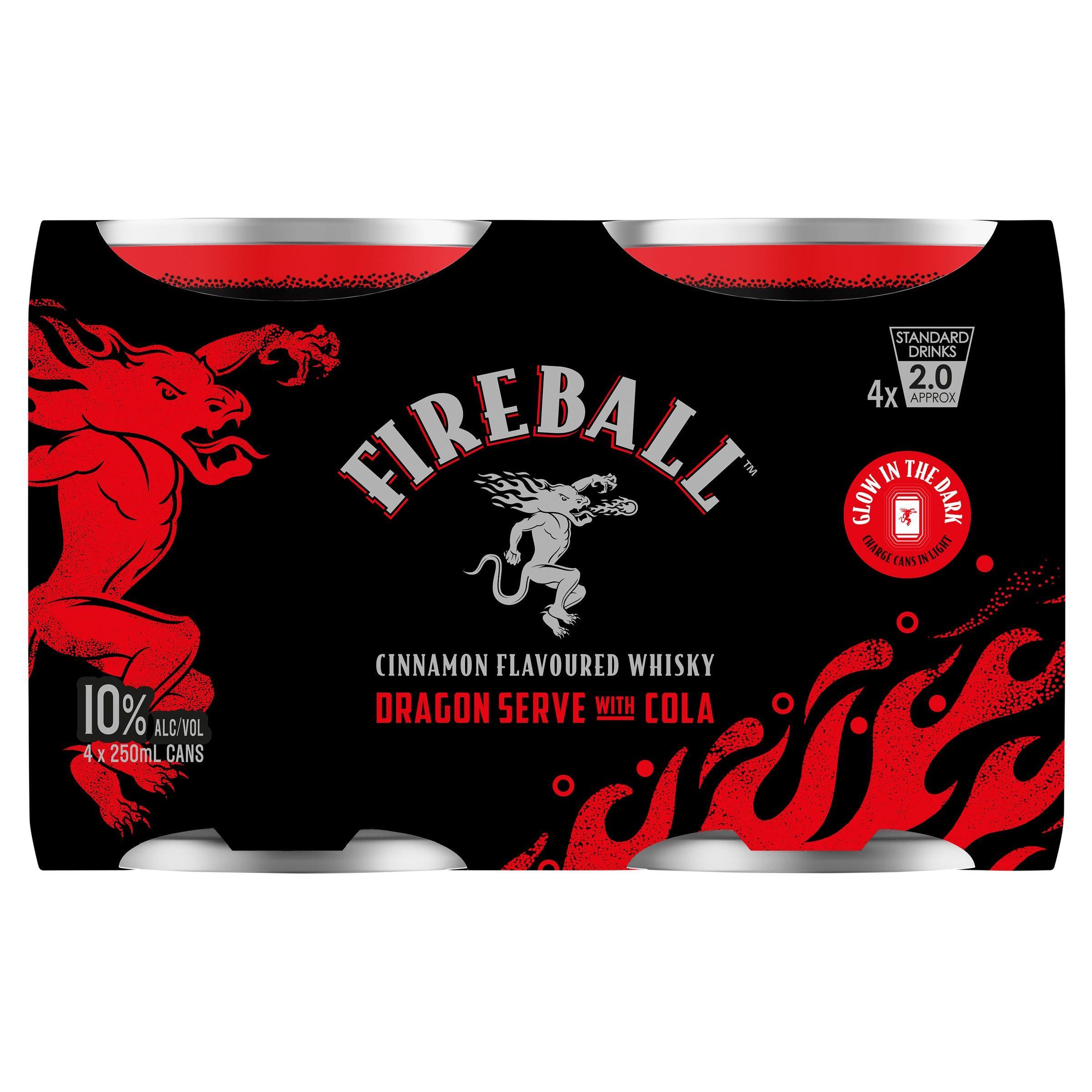 Fireball Cinnamon Whisky & Cola 10% Can 250mL - Harry's Liquor