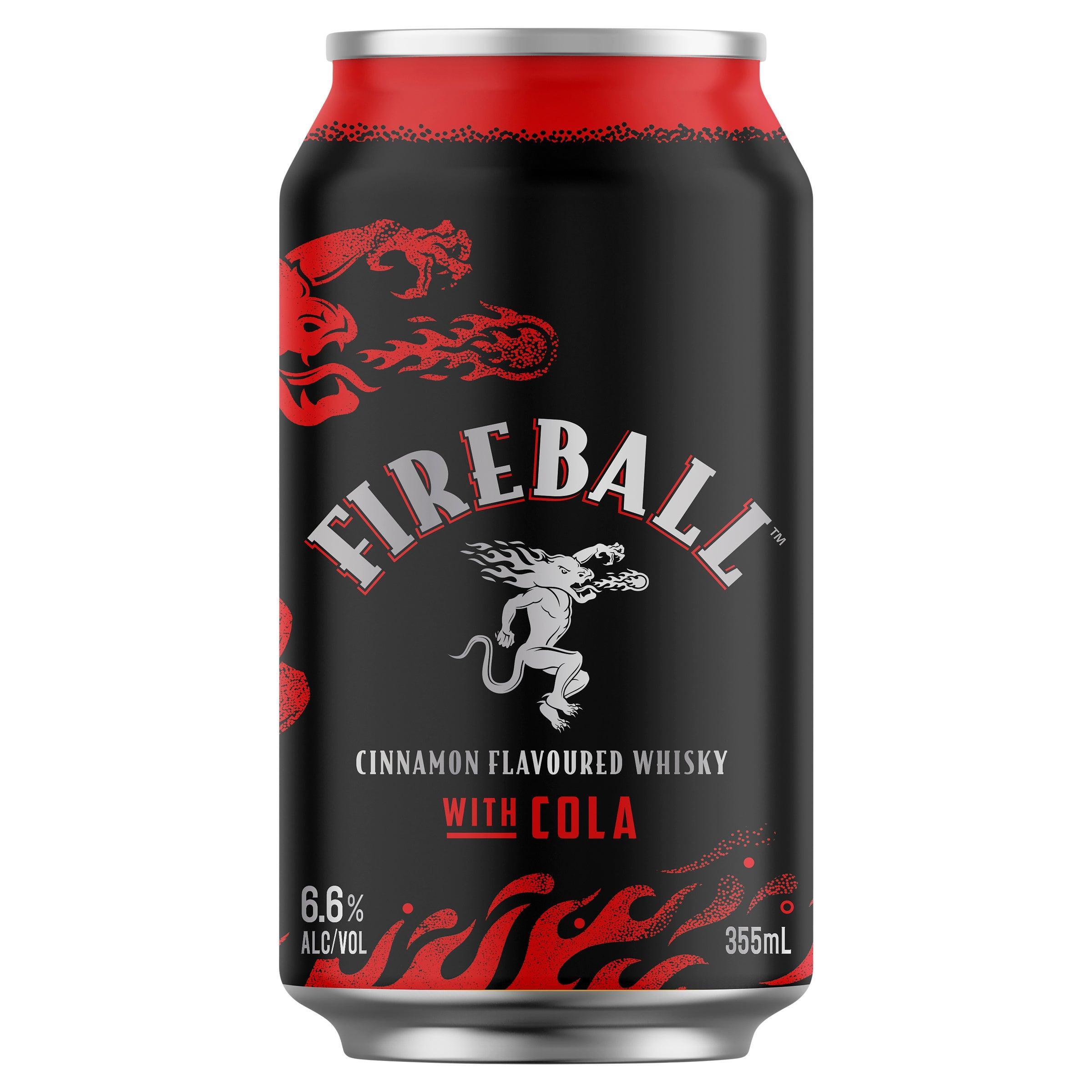 Fireball Cinnamon Whisky & Cola 6.6% Can 355mL - Harry's Liquor