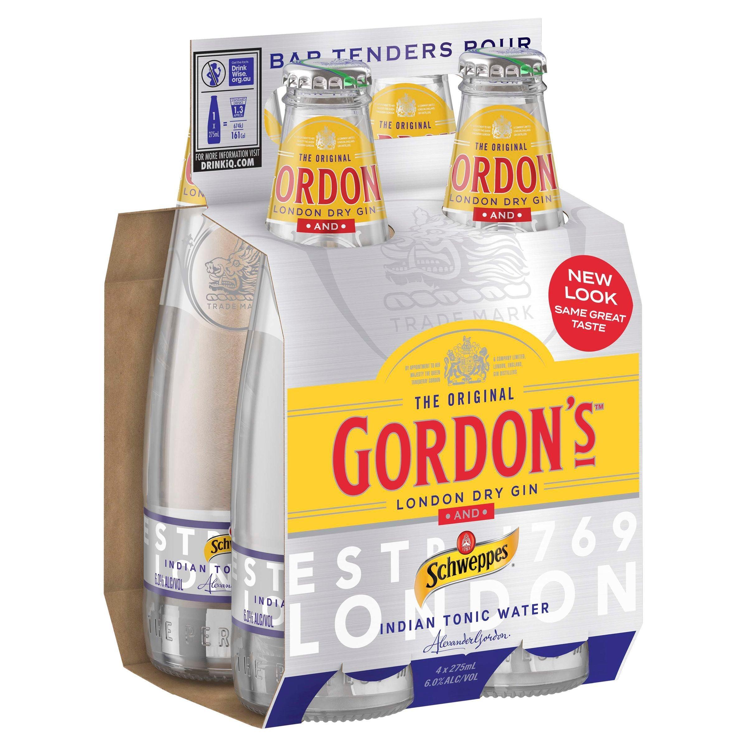 Gordon's Classic Mix & Tonic Bottle 275mL - Harry's Liquor