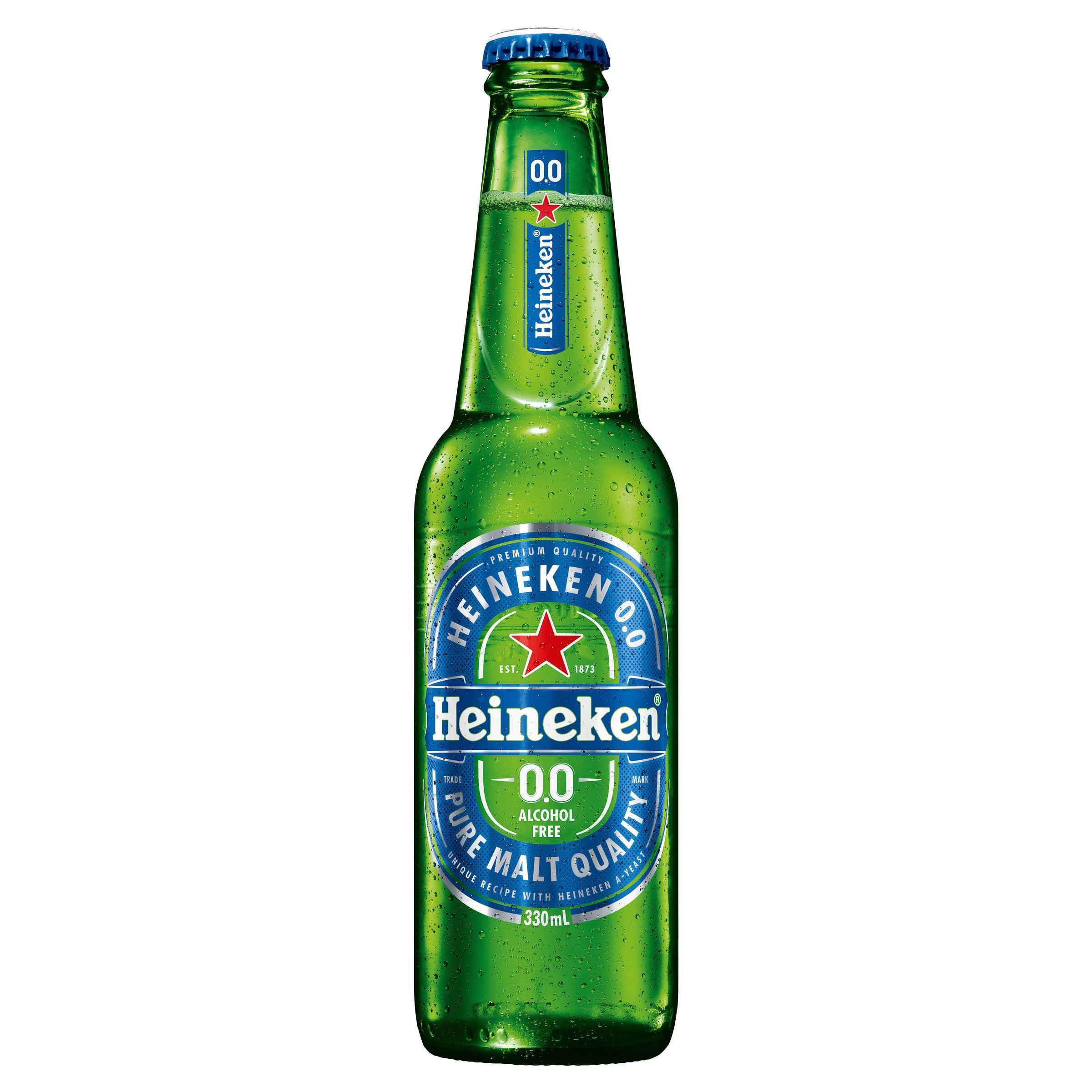 Heineken 0.0 Non Alcoholic Lager Bottle 330mL - Harry's Liquor