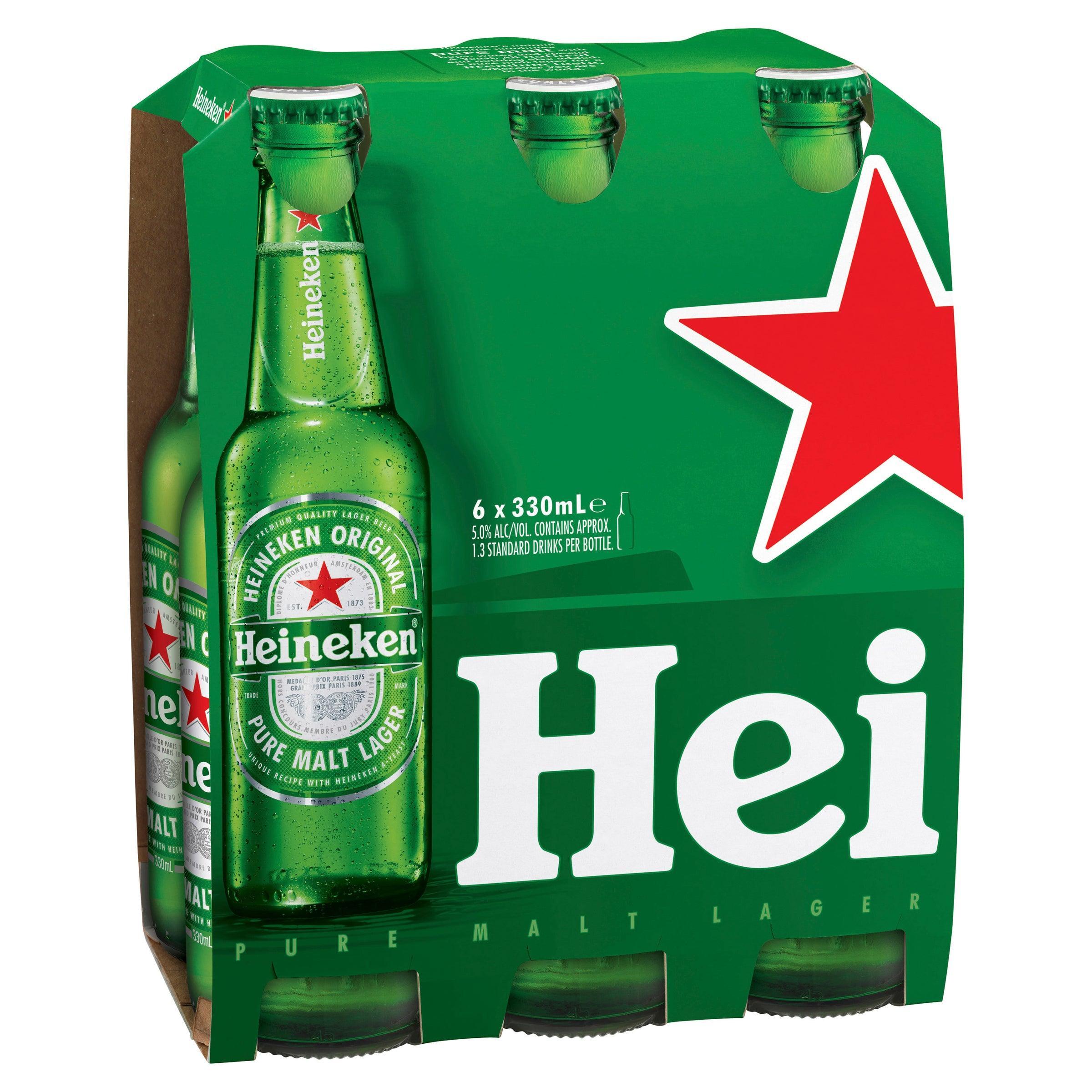 Heineken Lager Bottle 330mL - Harry's Liquor