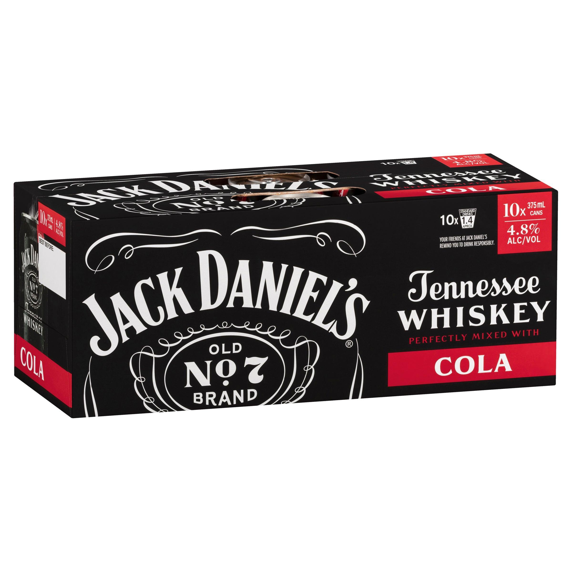 Jack Daniel's Tennessee Whiskey & Cola 10 Pack Can 375mL - Harry's Liquor