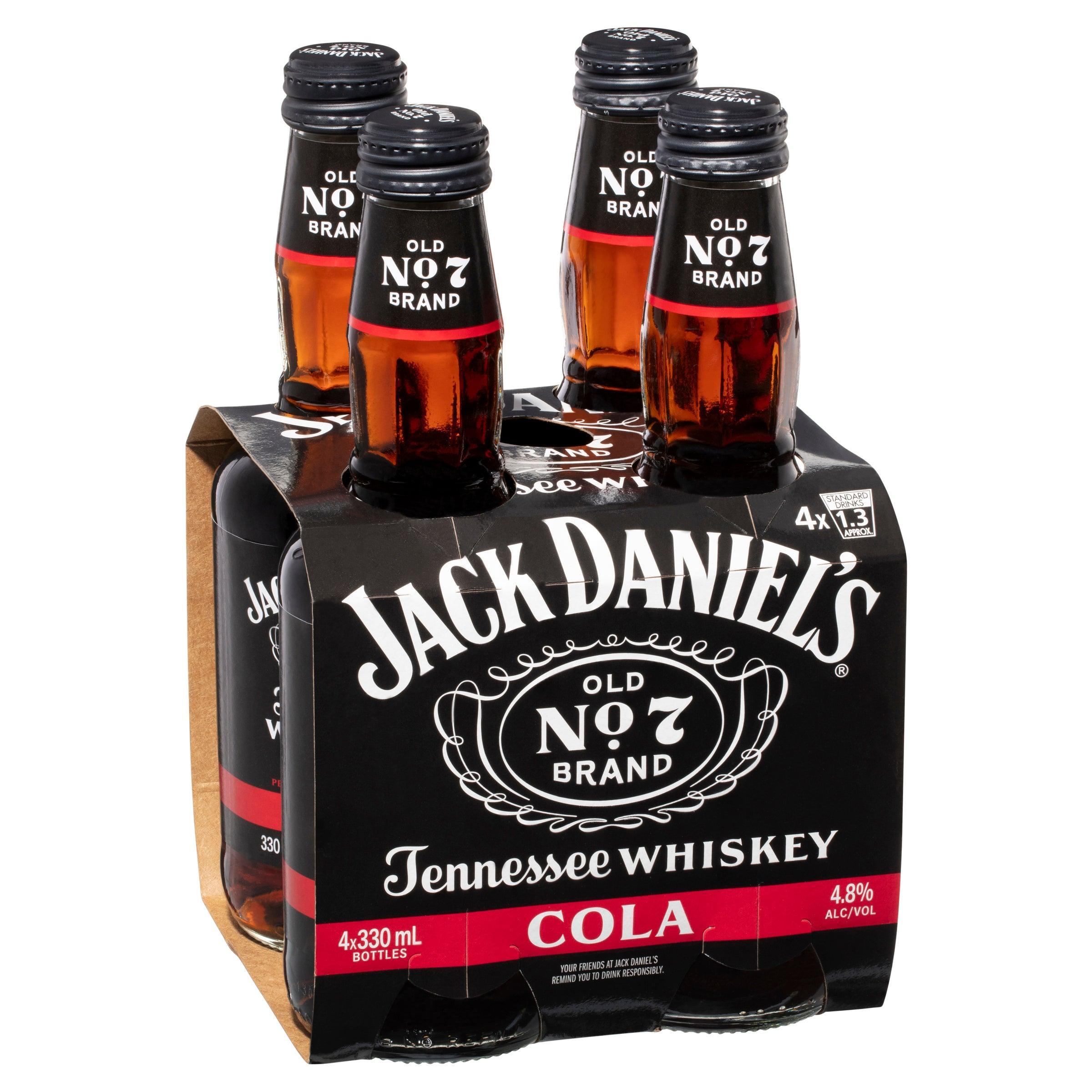 Jack Daniel's Tennessee Whiskey & Cola Bottle 330mL - Harry's Liquor