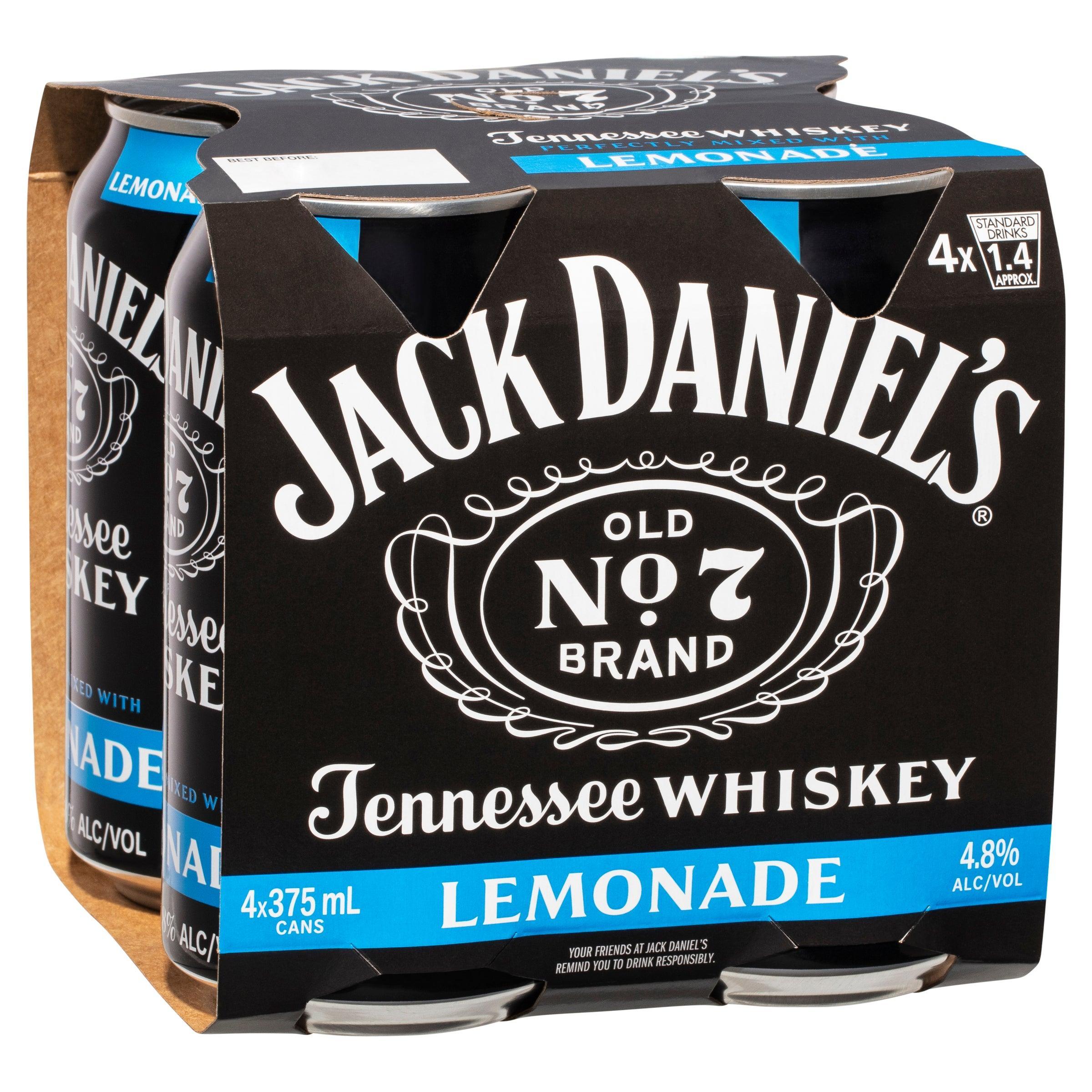 Jack Daniel's Tennessee Whiskey & Lemonade Can 375mL - Harry's Liquor