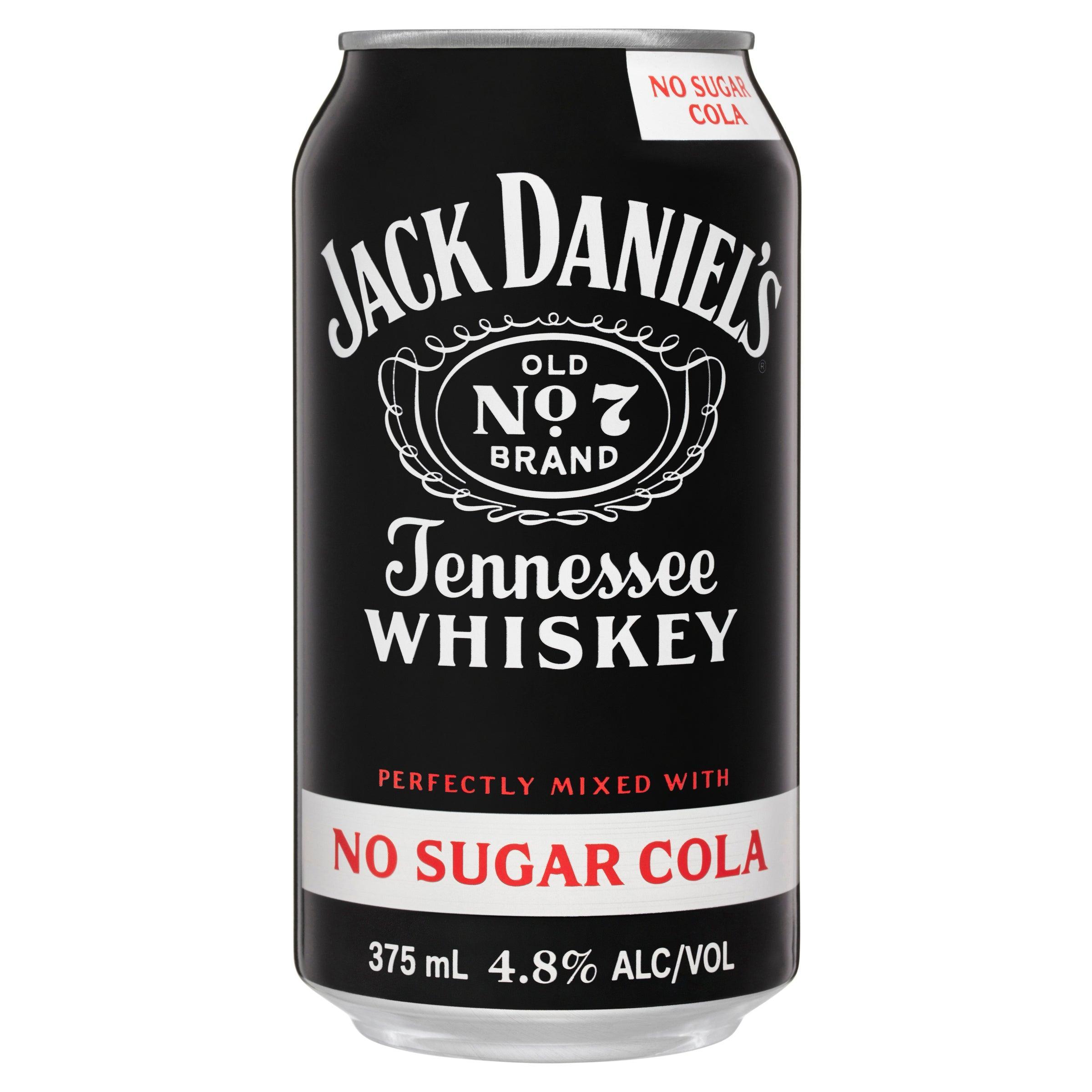 Jack Daniel's Tennessee Whiskey & No Sugar Cola Can 375mL - Harry's Liquor