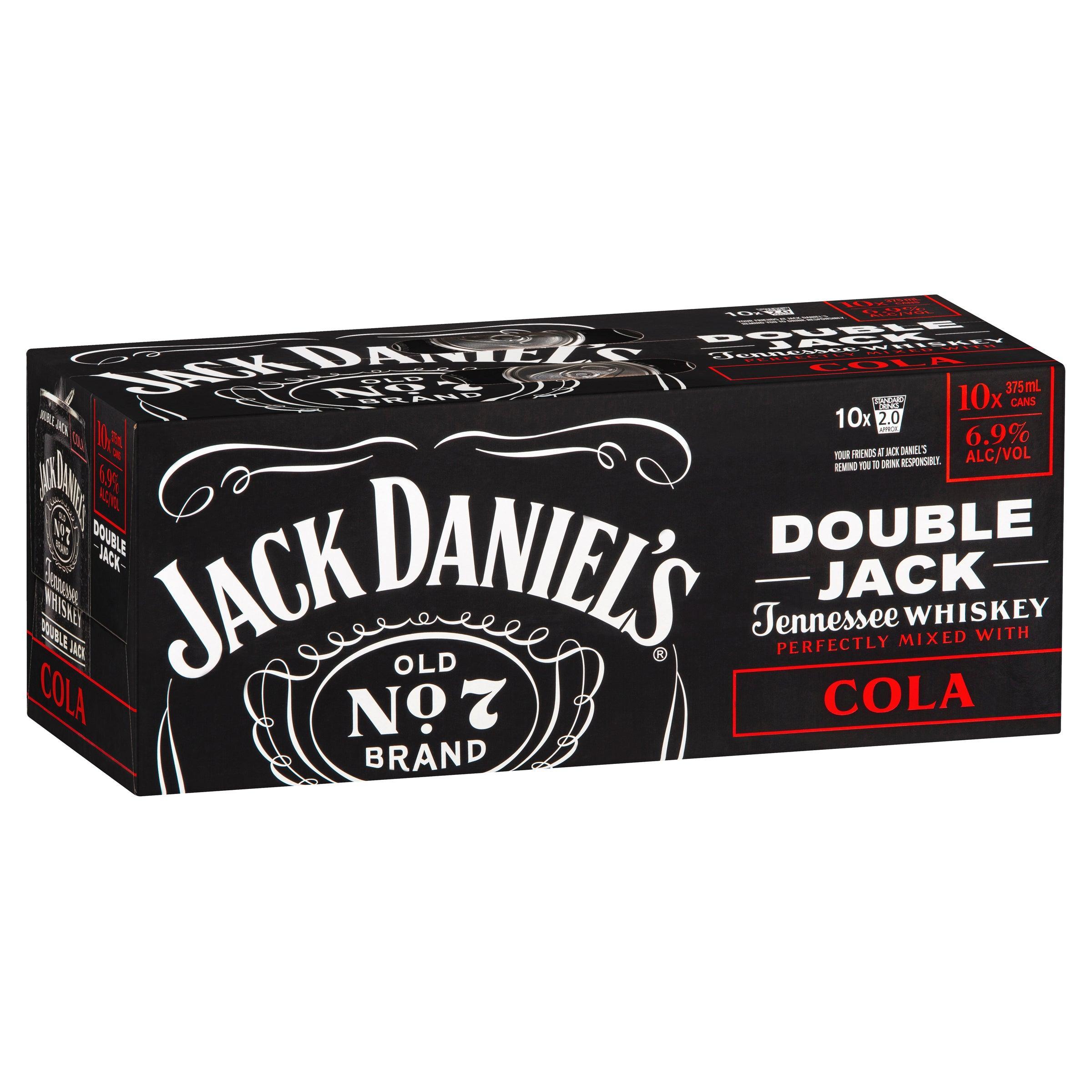 Jack Daniel's Tennessee Whiskey Double Jack & Cola 10 Pack Can 375mL - Harry's Liquor