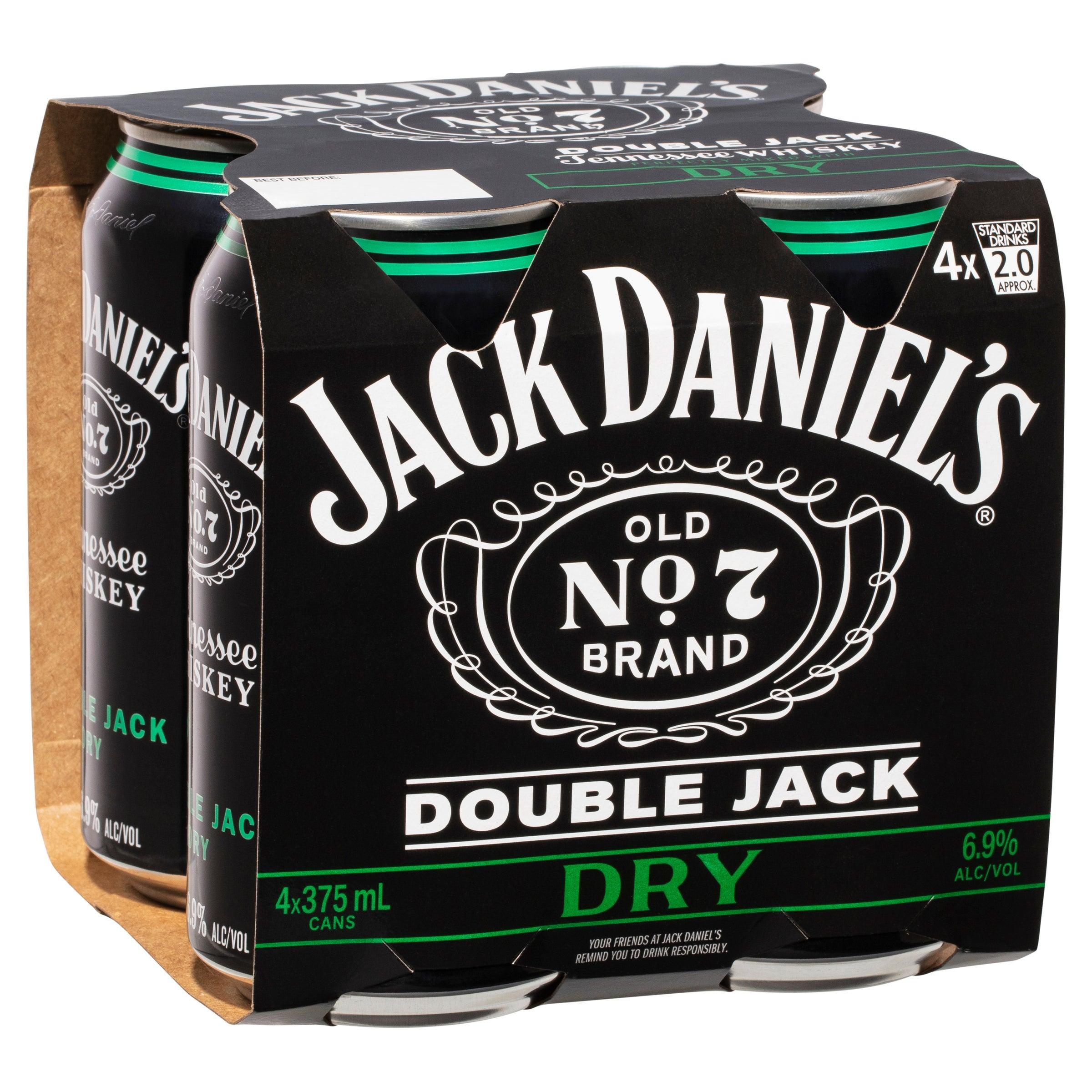 Jack Daniel's Tennessee Whiskey Double Jack & Dry Can 375mL - Harry's Liquor