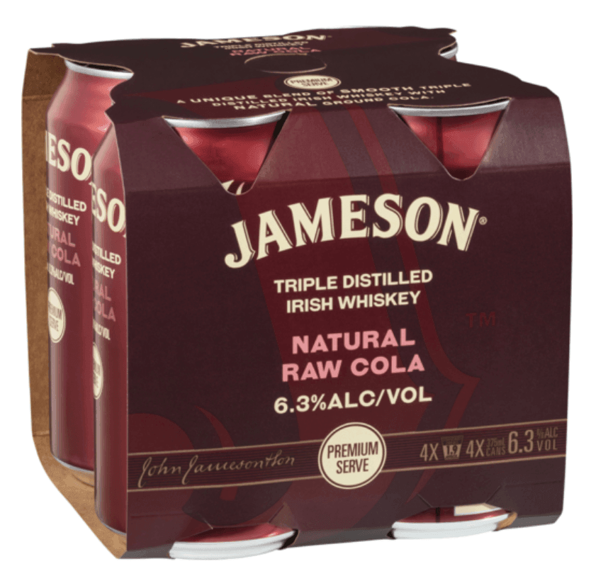 Jameson Irish Whiskey & Natural Raw Cola 6.3% Can 375mL - Harry's Liquor