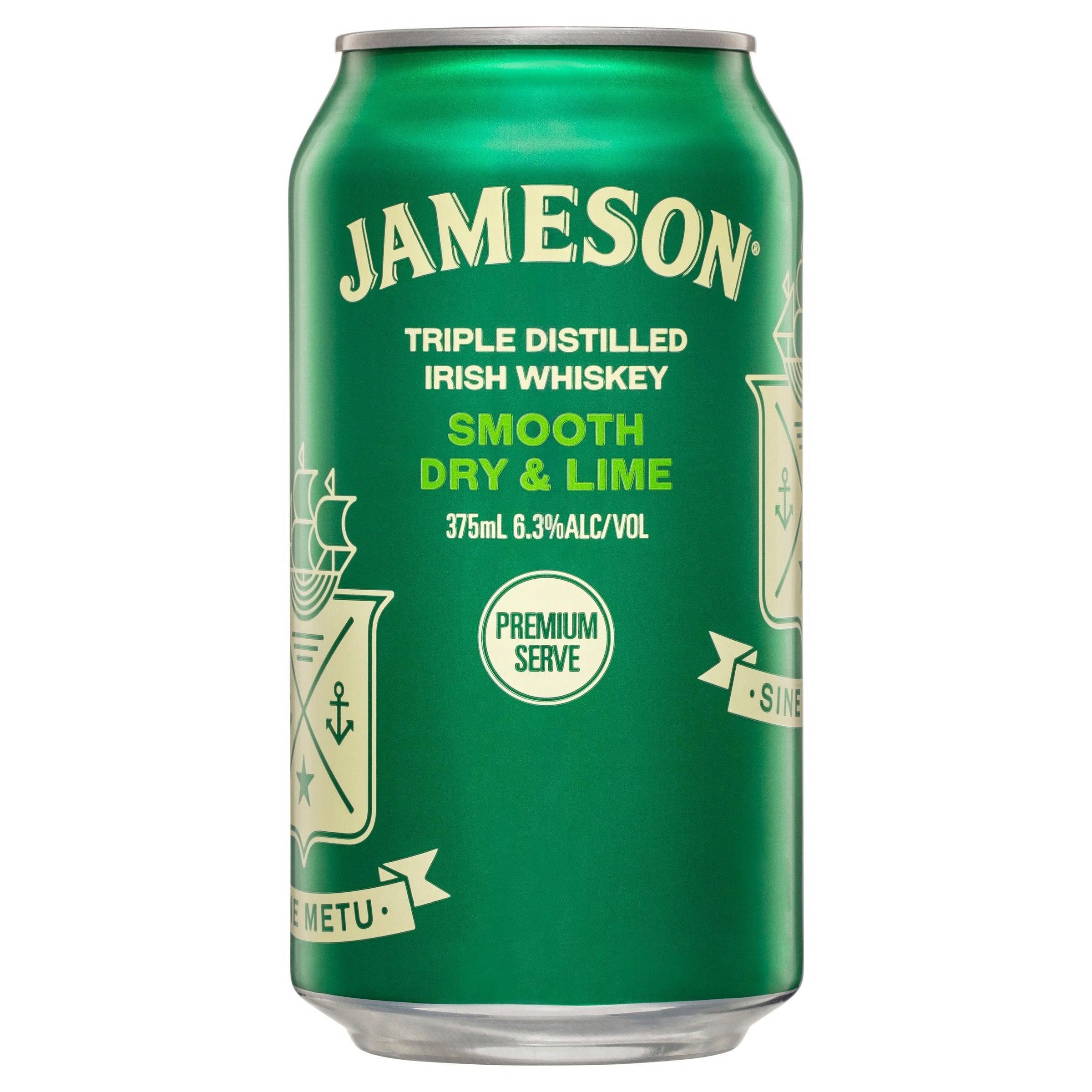 Jameson Irish Whiskey Smooth Dry & Lime 6.3% Can 375mL - Harry's Liquor