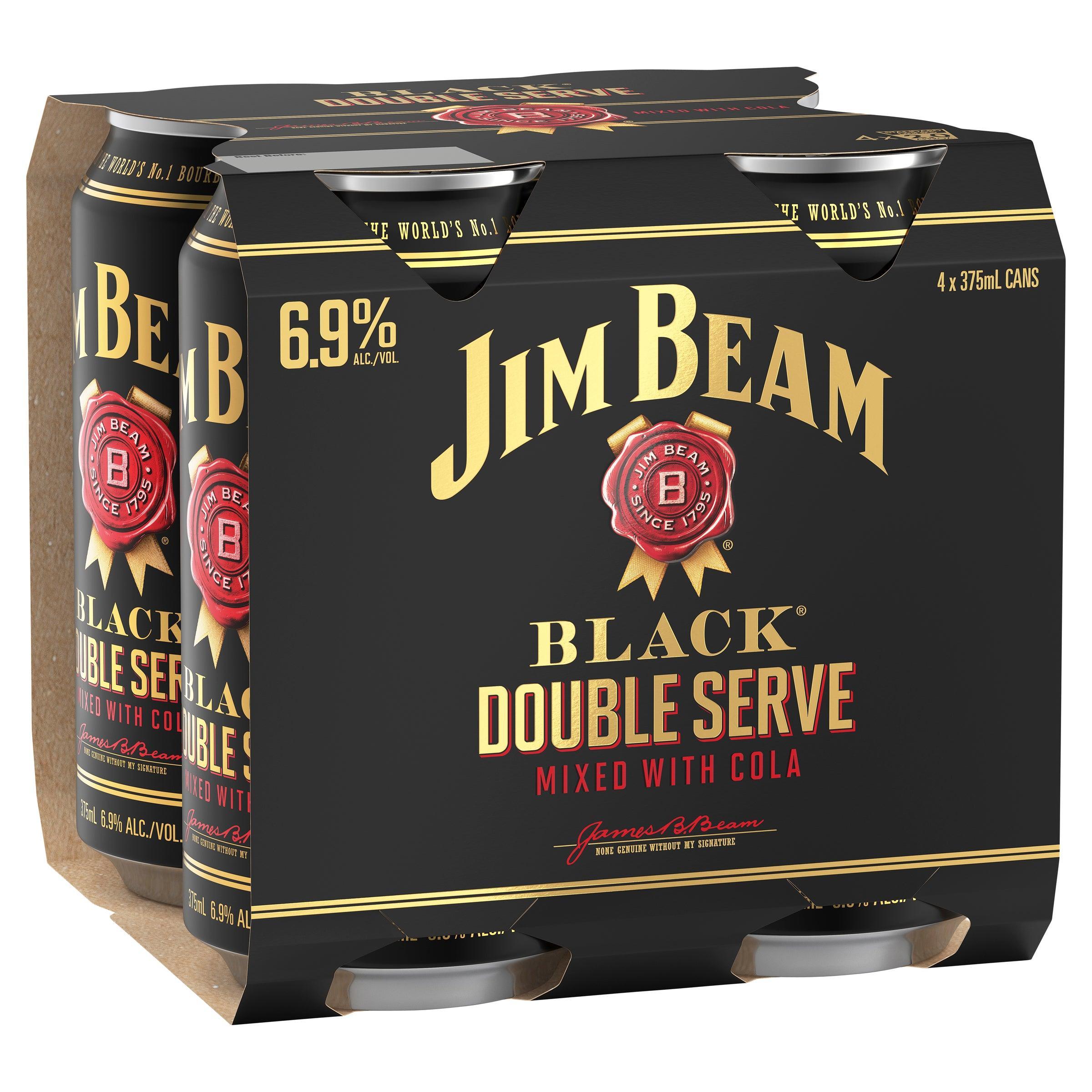 Jim Beam Black Double Serve & Cola Can 375mL - Harry's Liquor