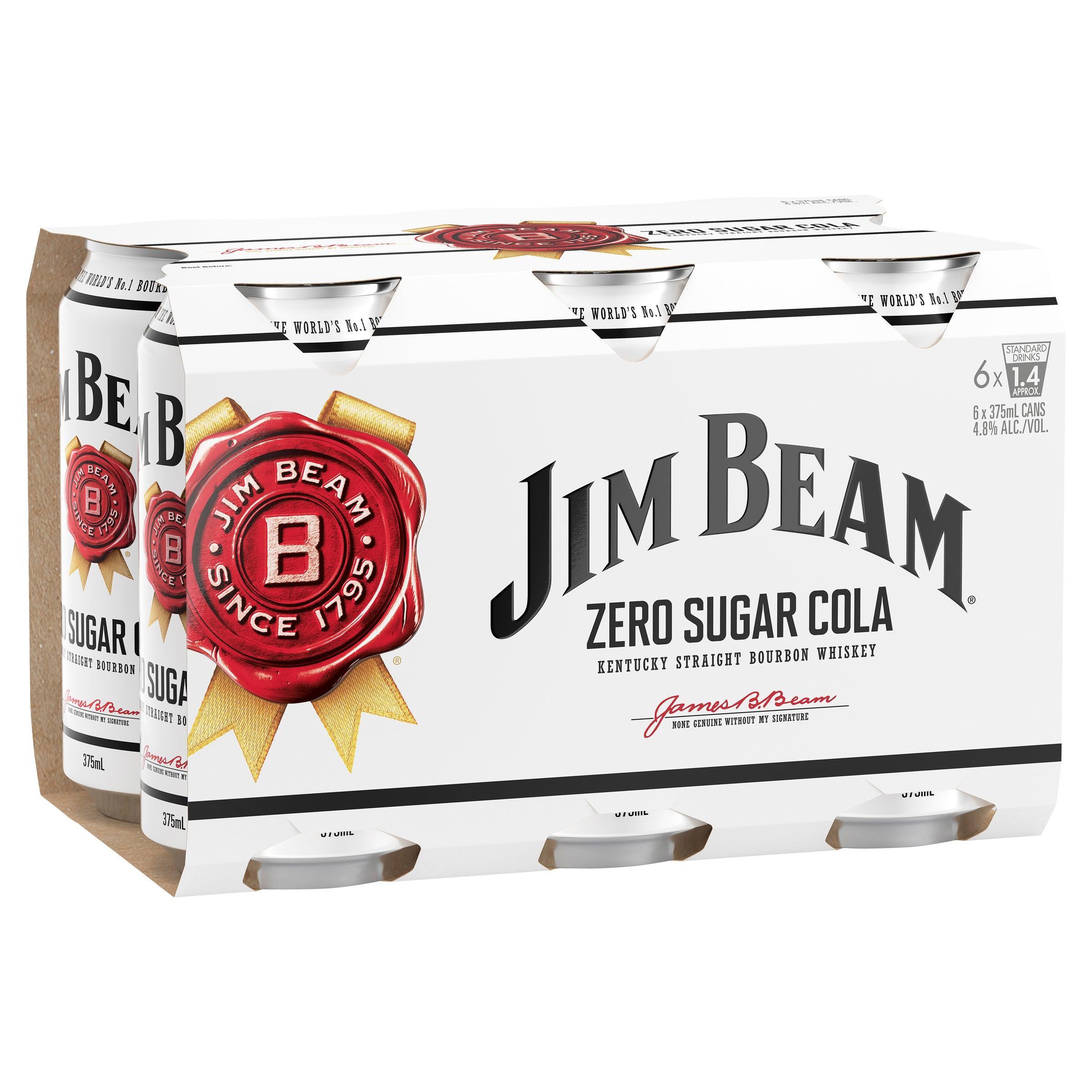 Jim Beam White Label & Zero Cola Can 375mL - Harry's Liquor