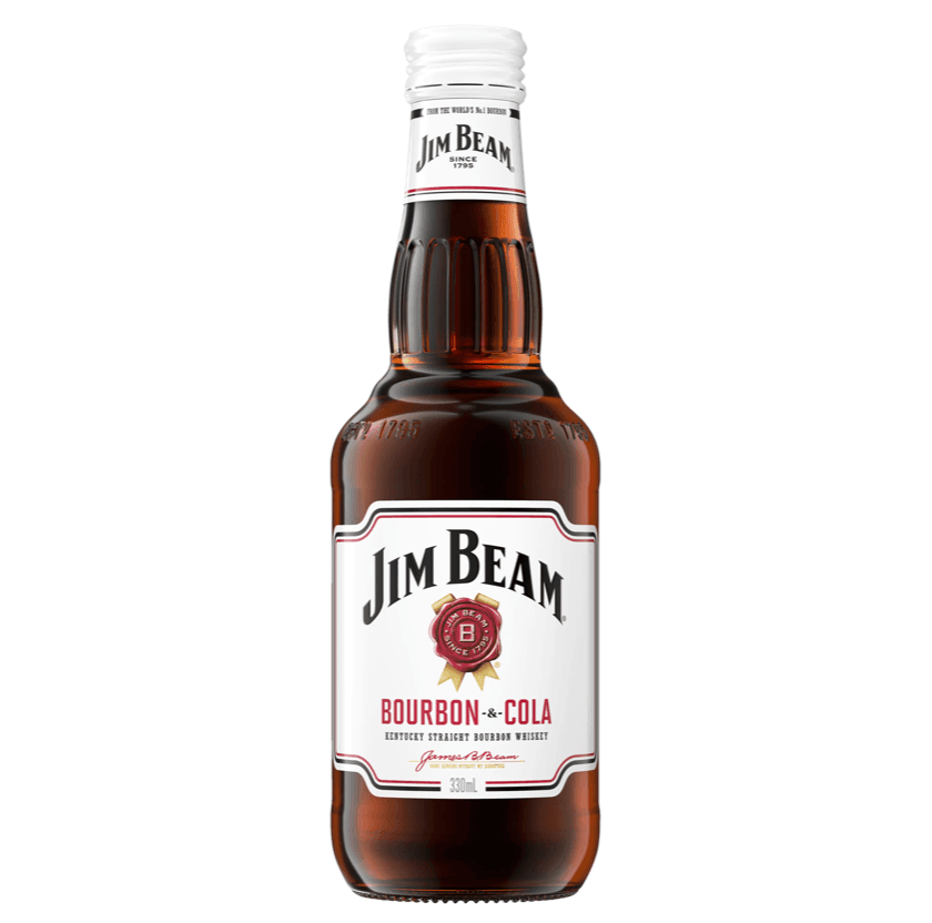 Jim Beam White Label Bourbon & Cola Bottle 330mL - Harry's Liquor