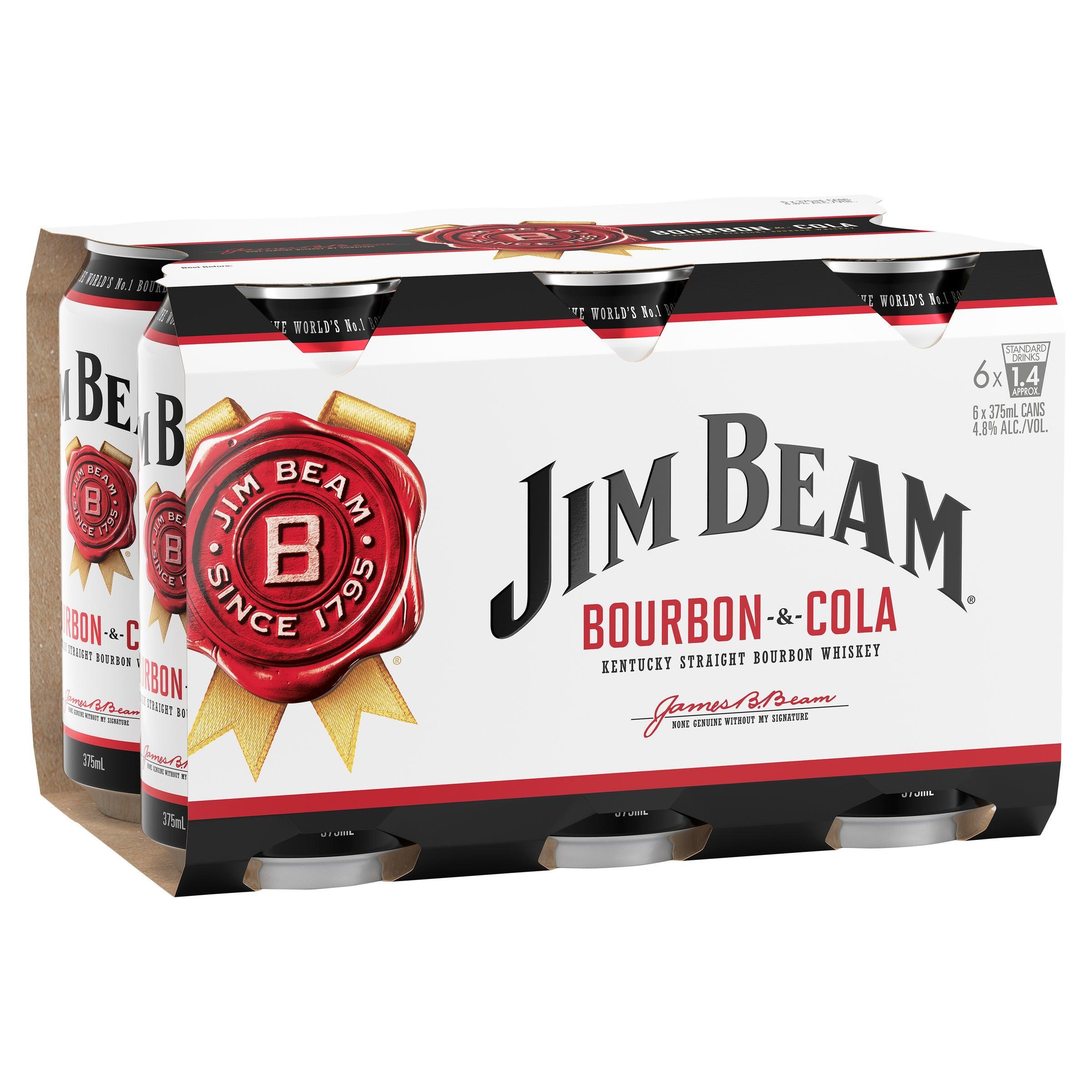 Jim Beam White Label Bourbon & Cola Can 375mL - Harry's Liquor