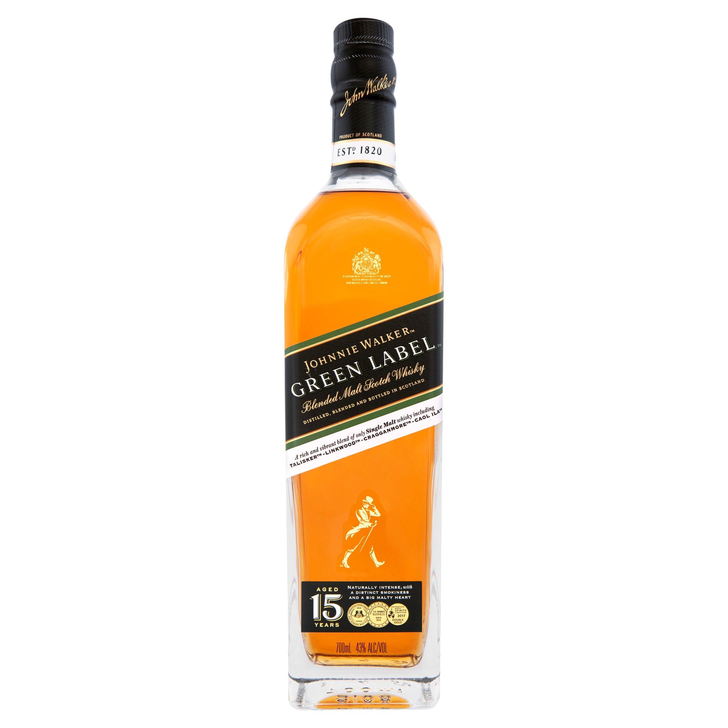 Johnnie Walker Green Label Blended Scotch Whisky 700mL - Harry's Liquor