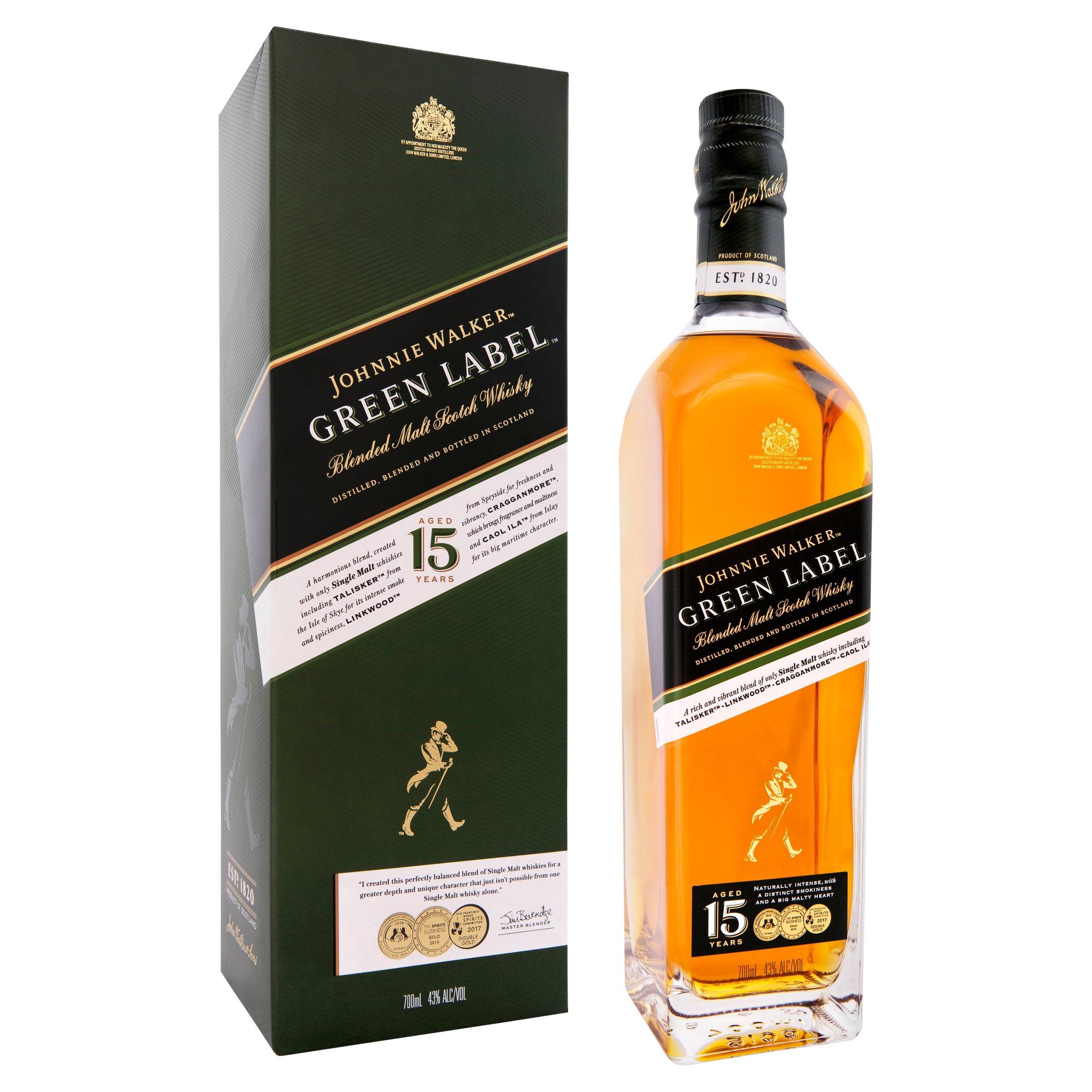 Johnnie Walker Green Label Blended Scotch Whisky 700mL - Harry's Liquor