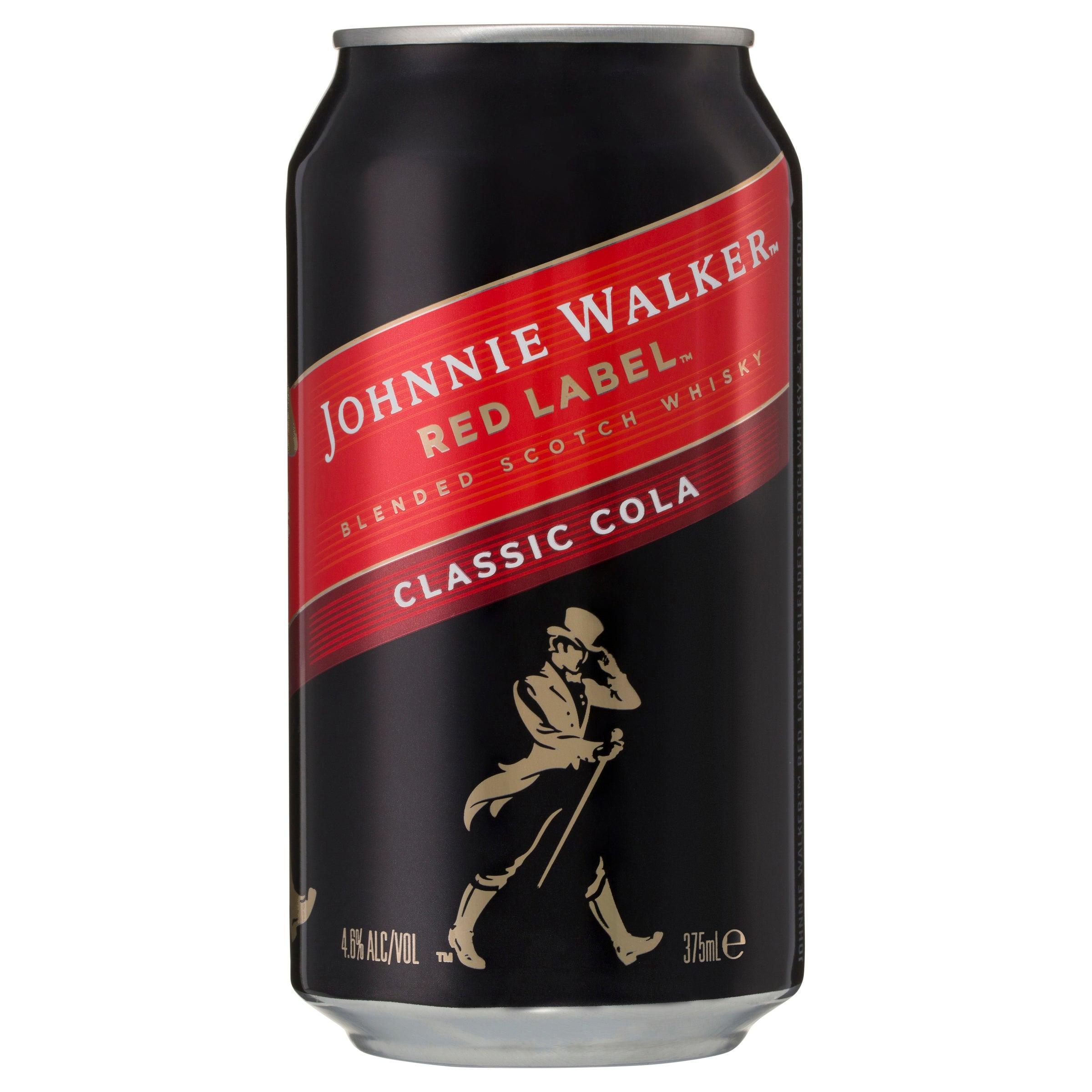 Johnnie Walker Red Label & Cola Can 375mL - Harry's Liquor