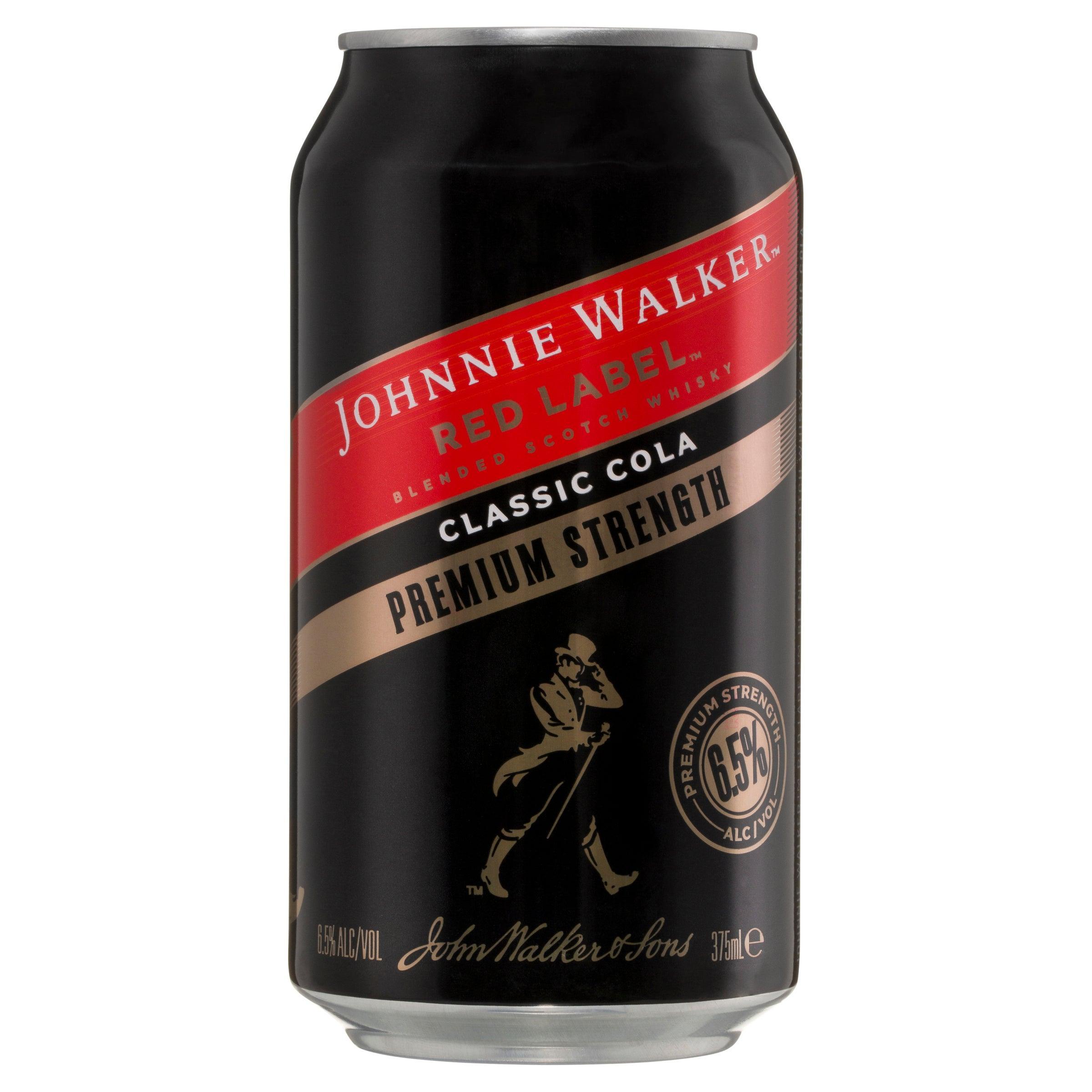 Johnnie Walker Red Label & Cola Premium Serve 6.5% Can 375mL - Harry's Liquor