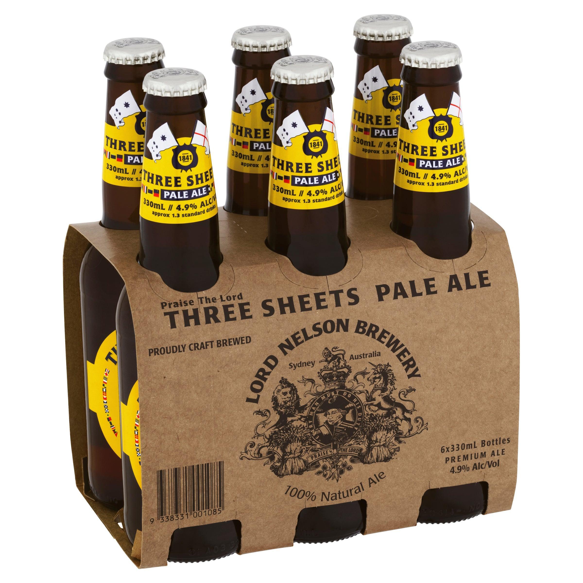 Lord Nelson Three Sheets Pale Ale Bottle 330mL - Harry's Liquor