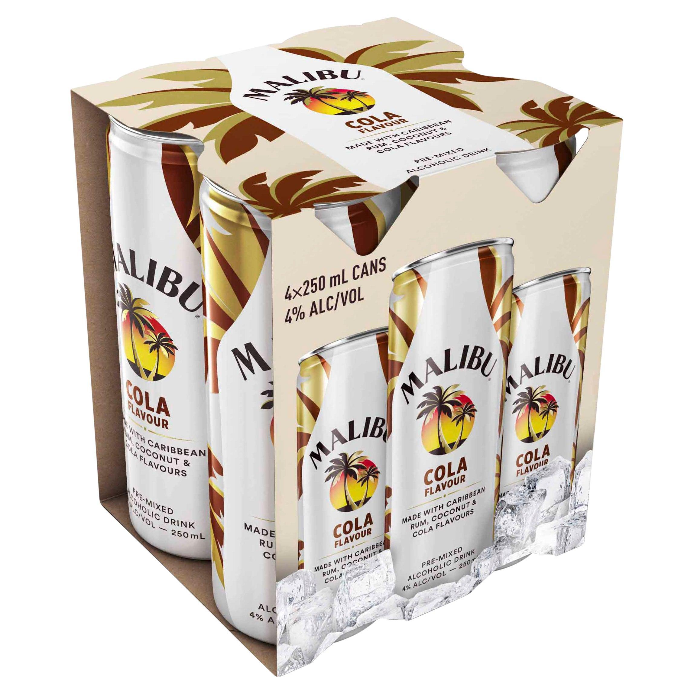 Malibu Rum & Cola Can 250mL - Harry's Liquor