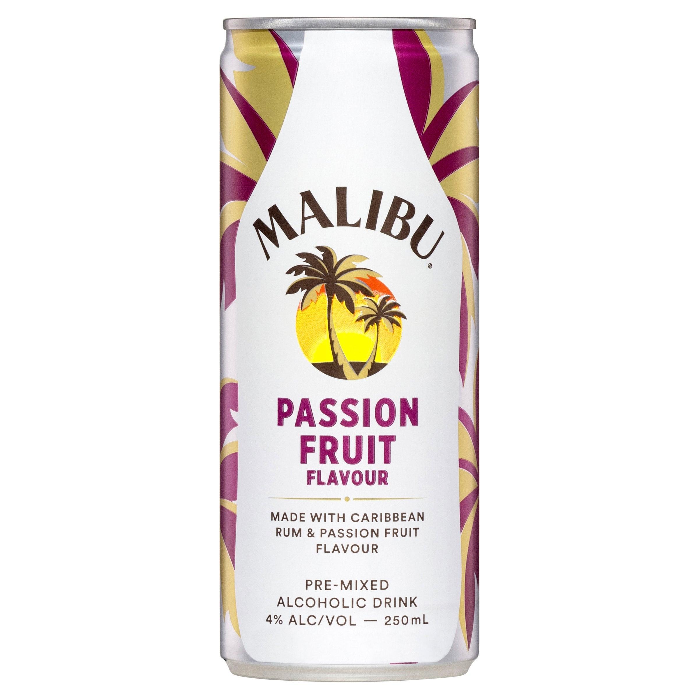 Malibu Rum & Passionfruit Can 250mL - Harry's Liquor