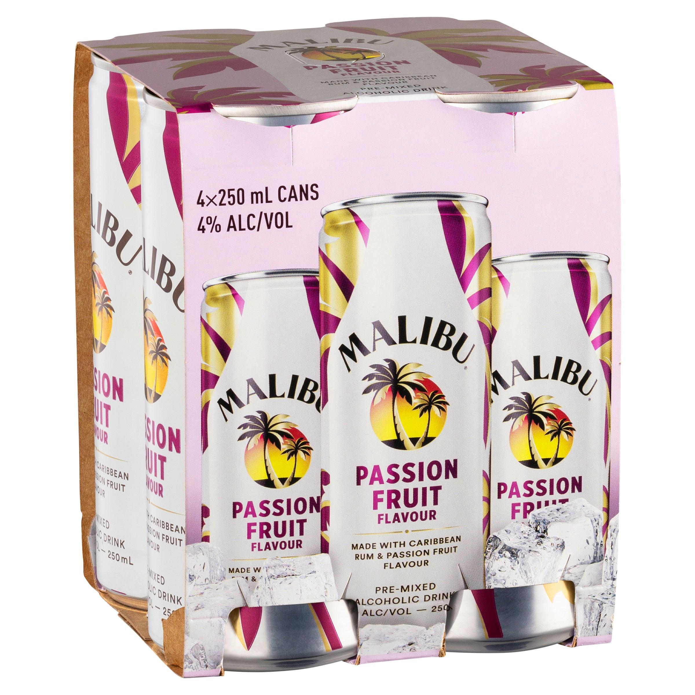 Malibu Rum & Passionfruit Can 250mL - Harry's Liquor