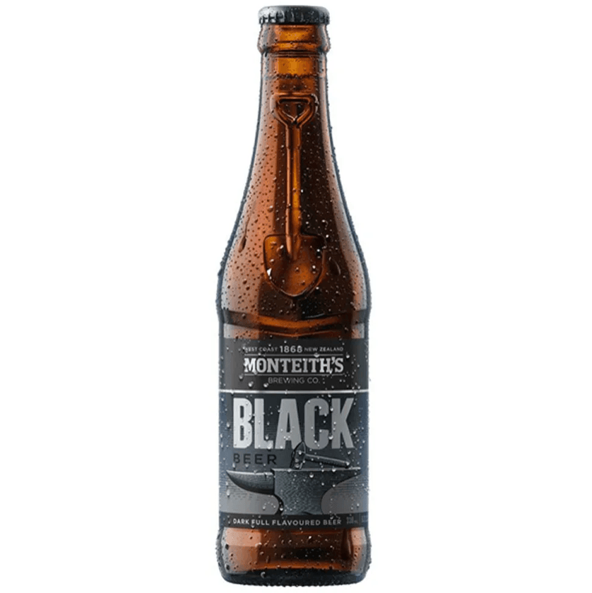 Monteith's Black Beer Bottle 330mL - Harry's Liquor