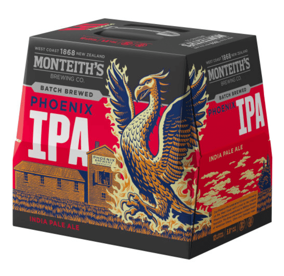 Monteith's Phoenix IPA 12 Pack Bottle 330mL - Harry's Liquor