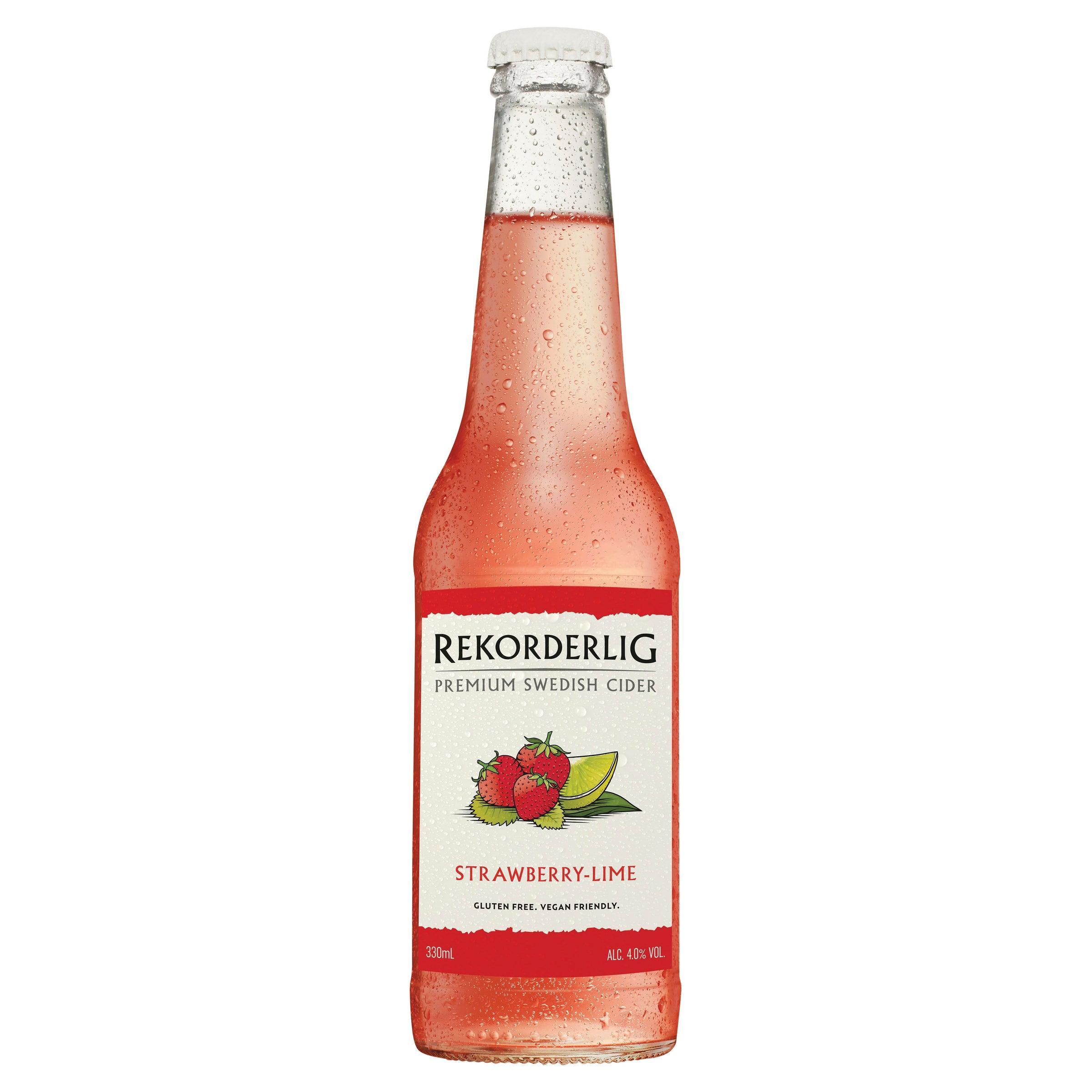 Rekorderlig Strawberry Lime Cider Bottle 330mL - Harry's Liquor