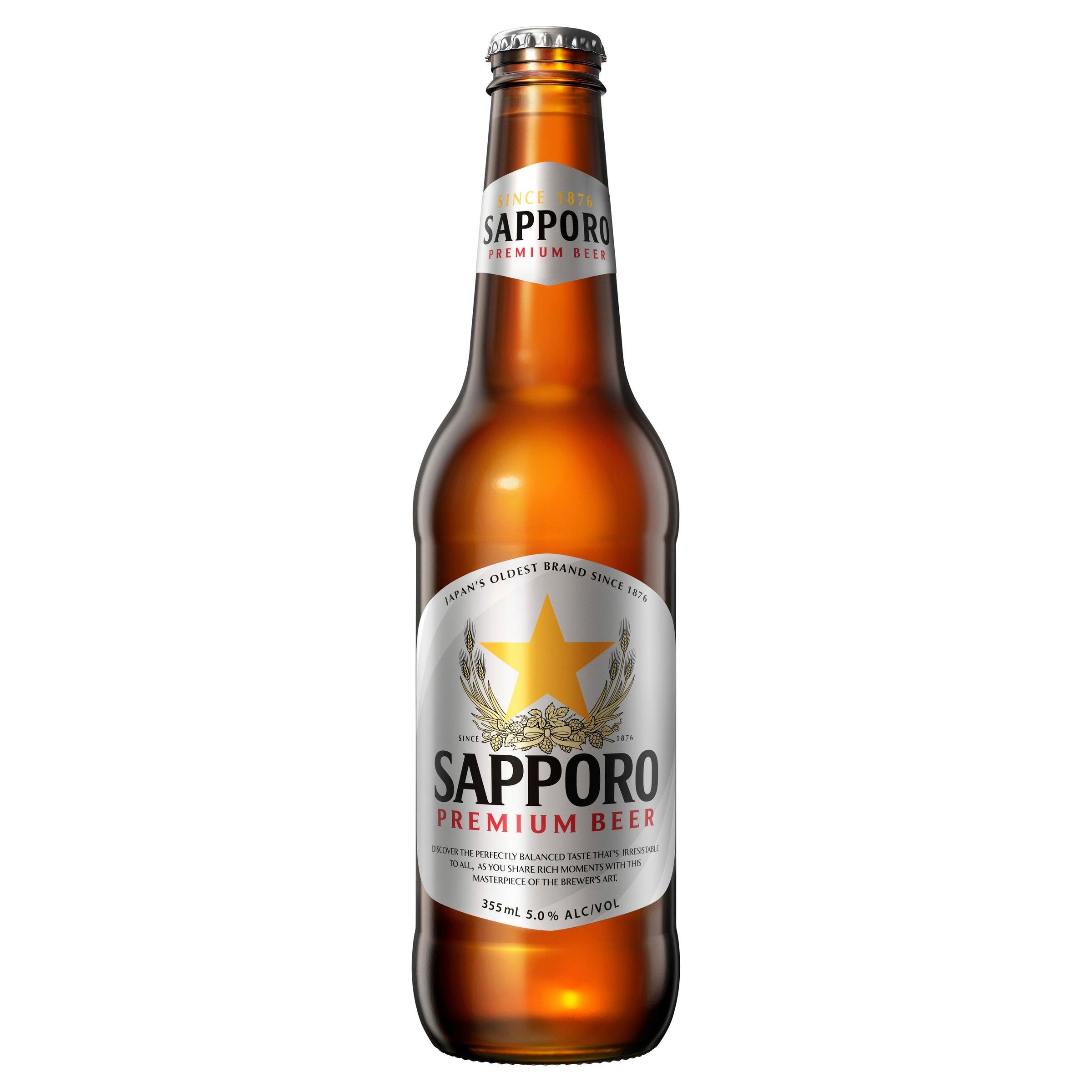 Sapporo Premium Beer Bottle 355mL - Harry's Liquor