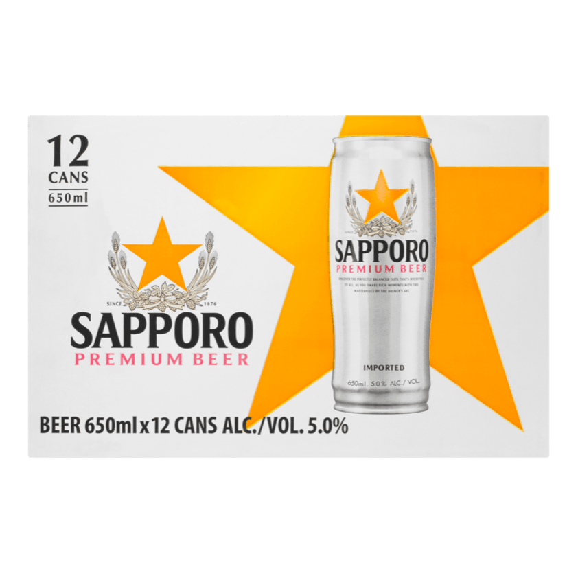 Sapporo Premium Lager Can 650mL - Harry's Liquor