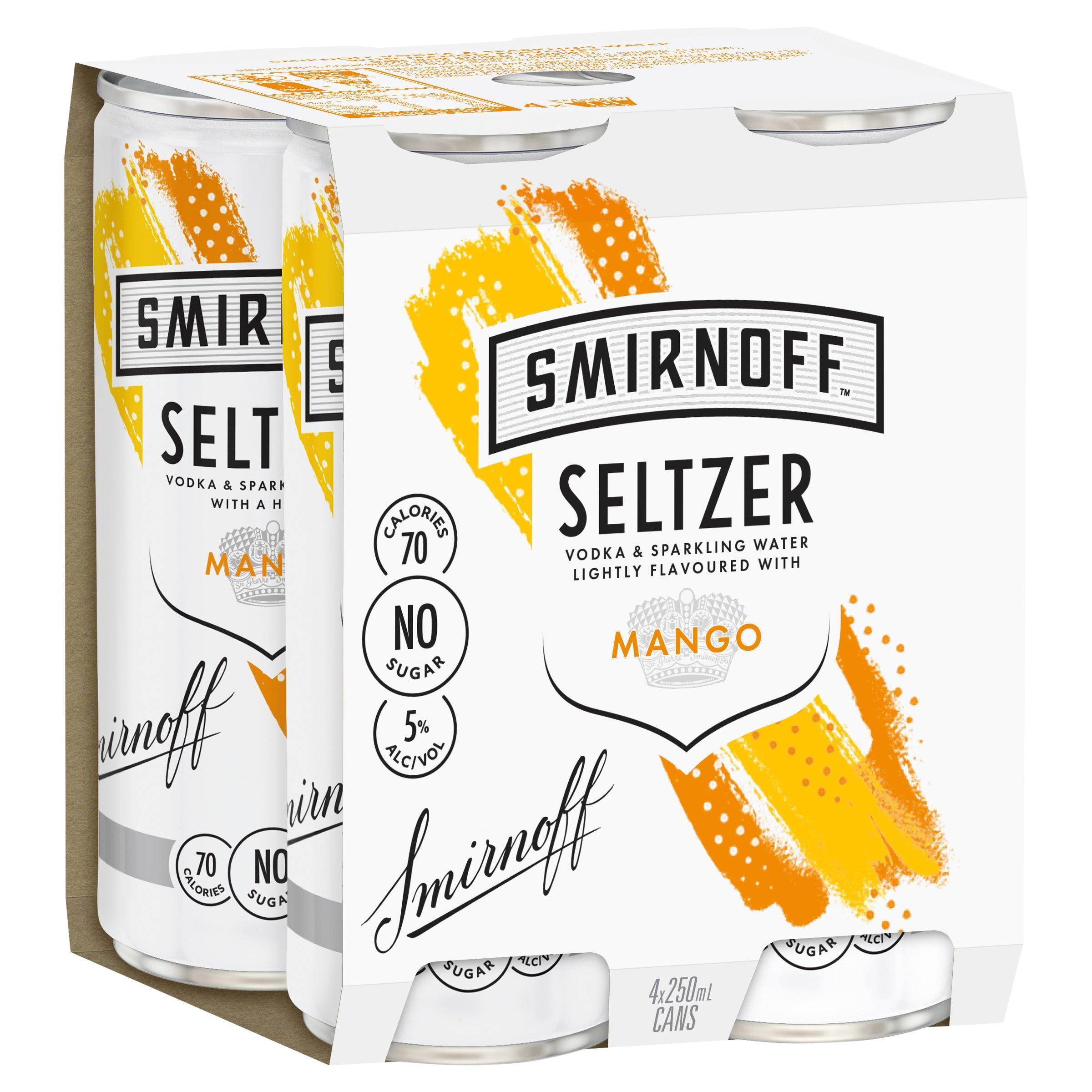 Smirnoff Seltzer Mango Can 250mL - Harry's Liquor