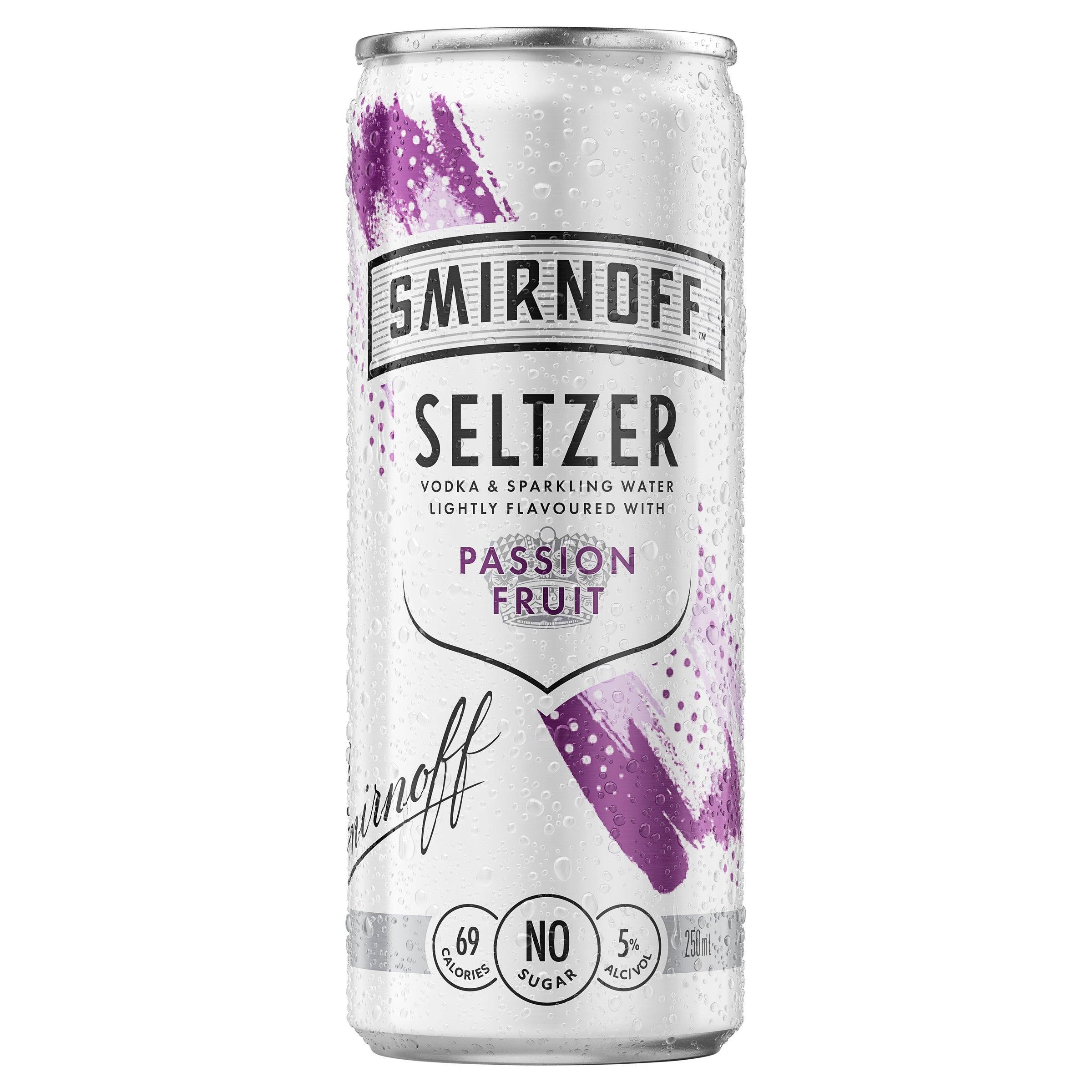 Smirnoff Seltzer Passionfruit Can 250mL - Harry's Liquor