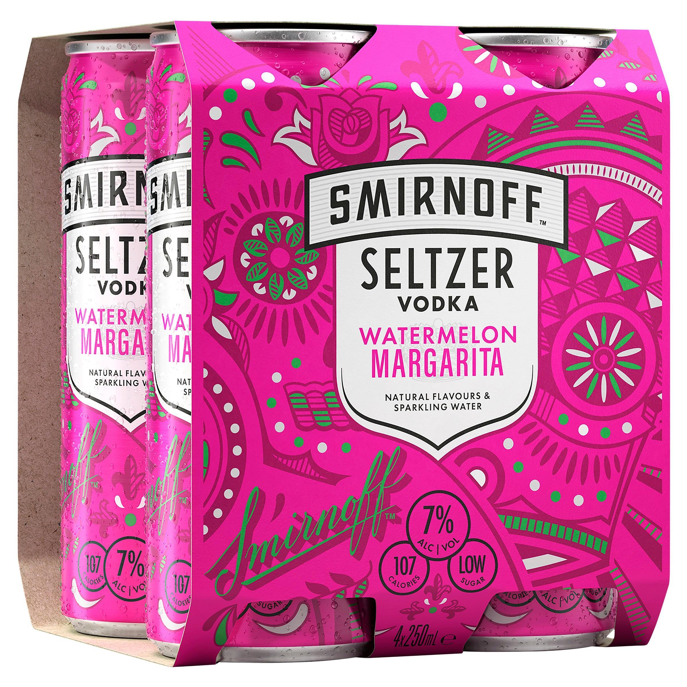 Smirnoff Seltzer Watermelon Margarita Can 250mL - Harry's Liquor