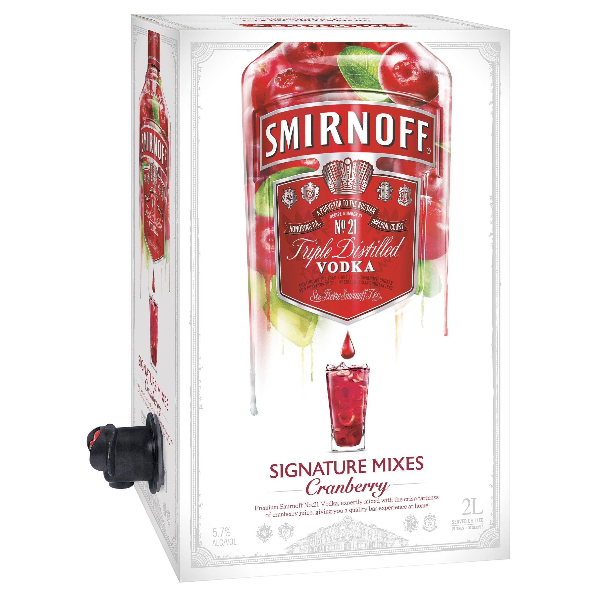 Smirnoff Signature Serves Cranberry Cask 2L - Harry's Liquor