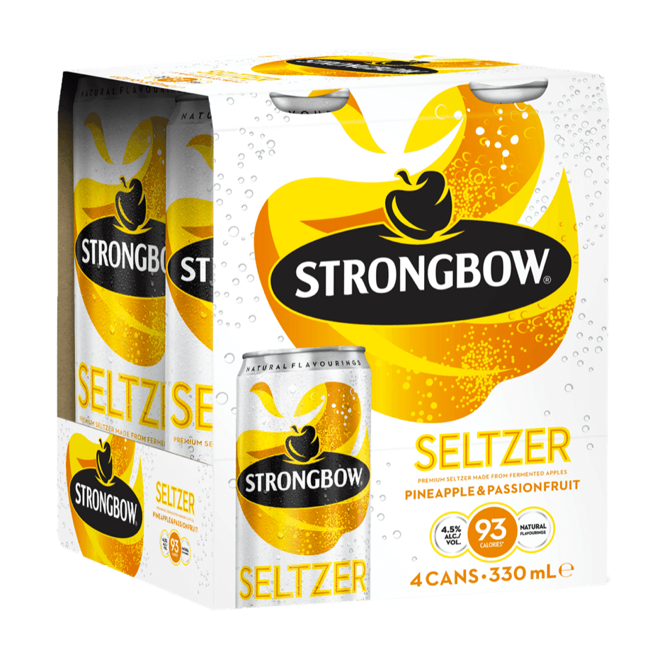 Strongbow Seltzer Pineapple & Passionfruit Can 330mL - Harry's Liquor