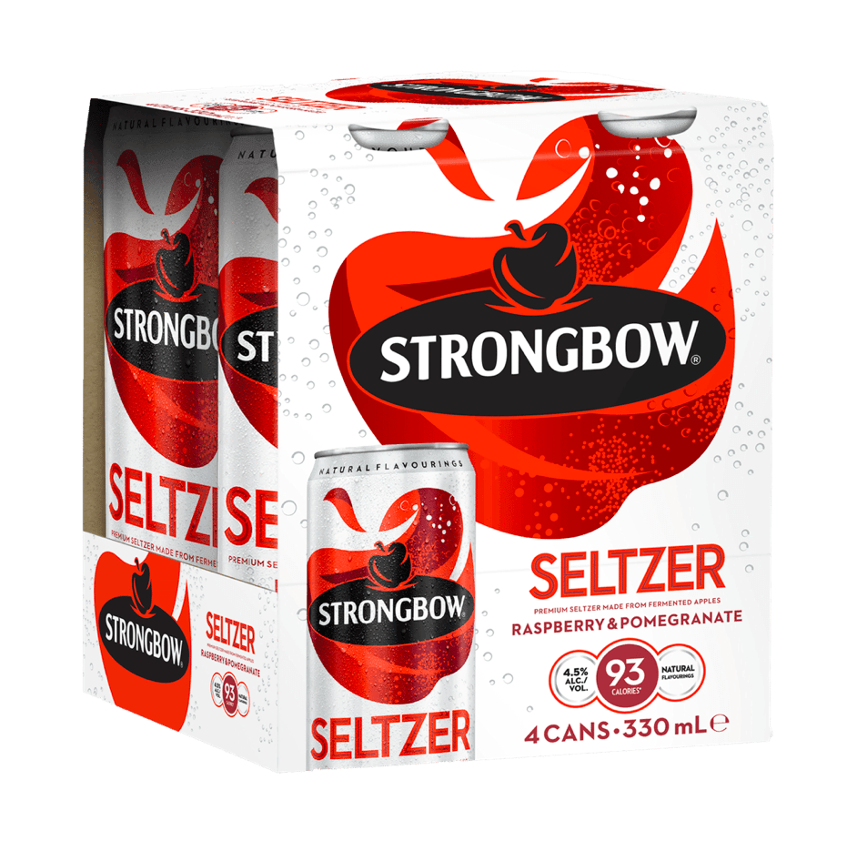 Strongbow Seltzer Raspberry & Pomegranate Can 330mL - Harry's Liquor