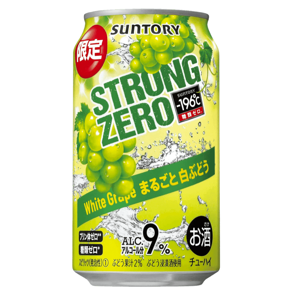 Suntory Strong Zero 9% White Grape Can 350mL