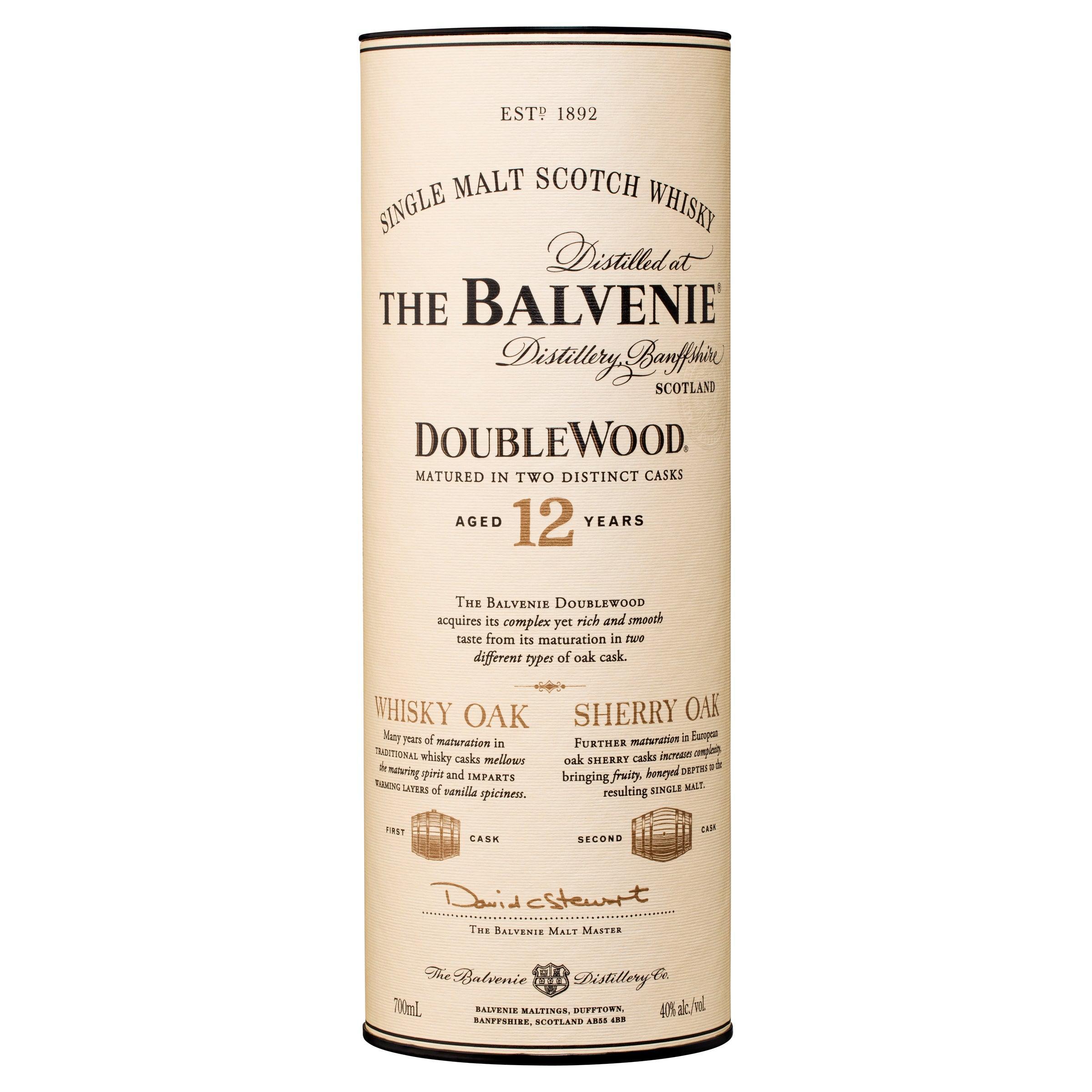 The Balvenie 12 Year Old DoubleWood Single Malt Scotch Whisky 700mL - Harry's Liquor