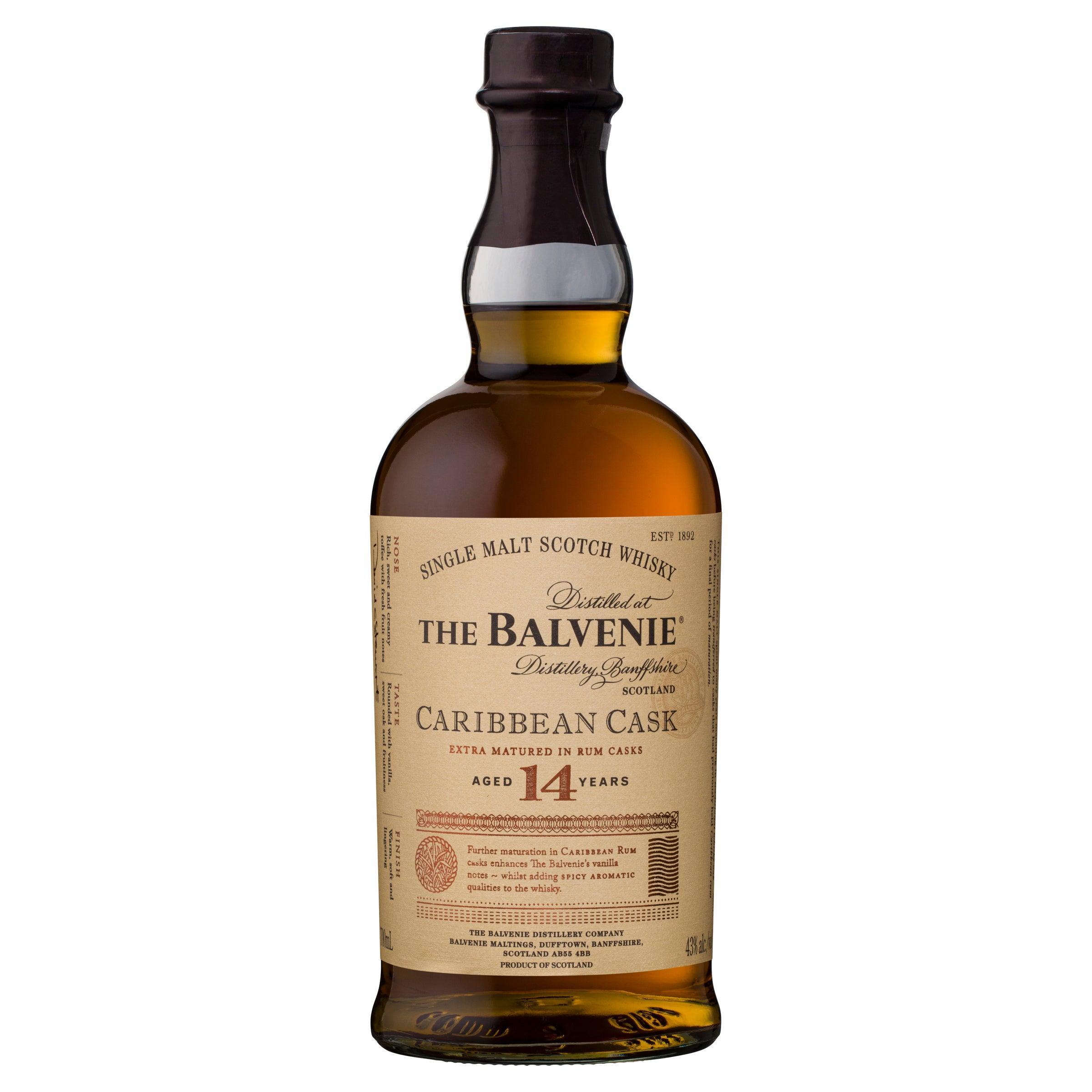 The Balvenie 14 Year Old Carribean Single Malt Scotch Whisky 700mL - Harry's Liquor