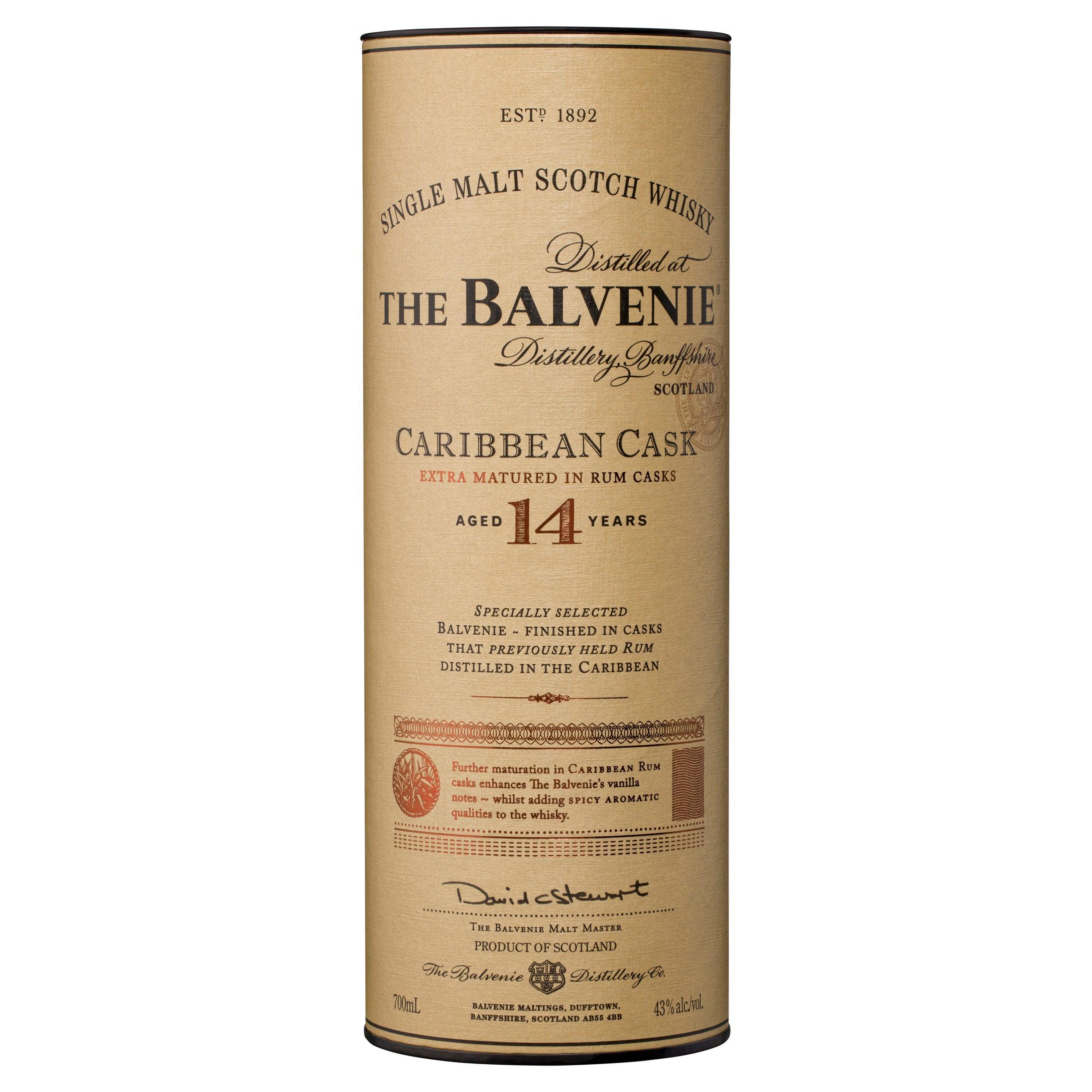 The Balvenie 14 Year Old Carribean Single Malt Scotch Whisky 700mL - Harry's Liquor